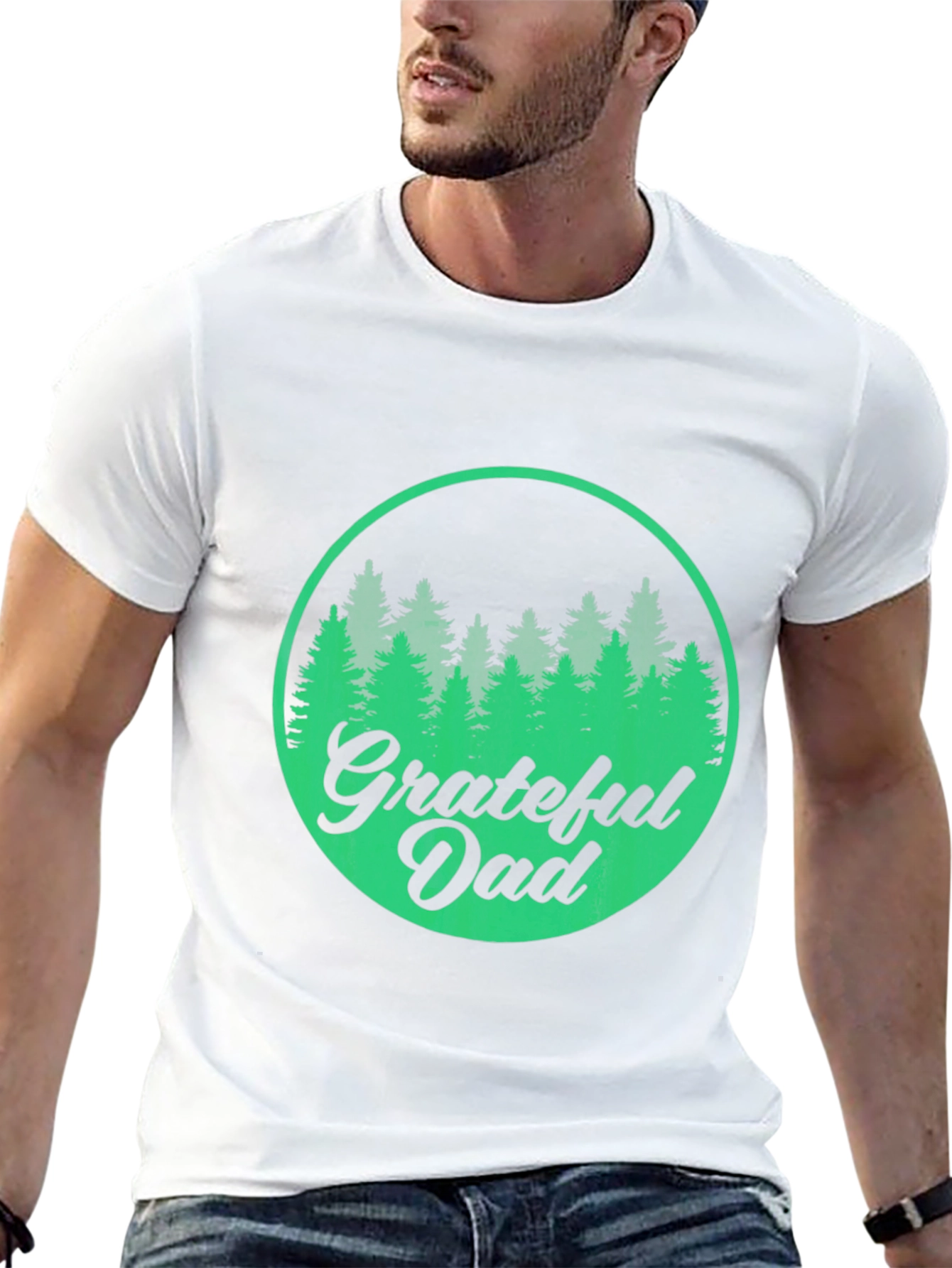 Grateful Dad Forest Graphic Tee - Black