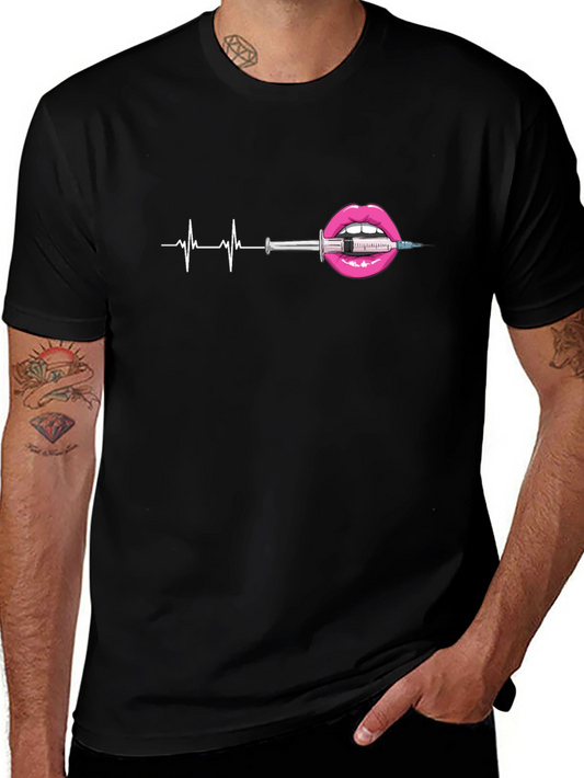 Heartbeat Lipstick Syringe Graphic Tee