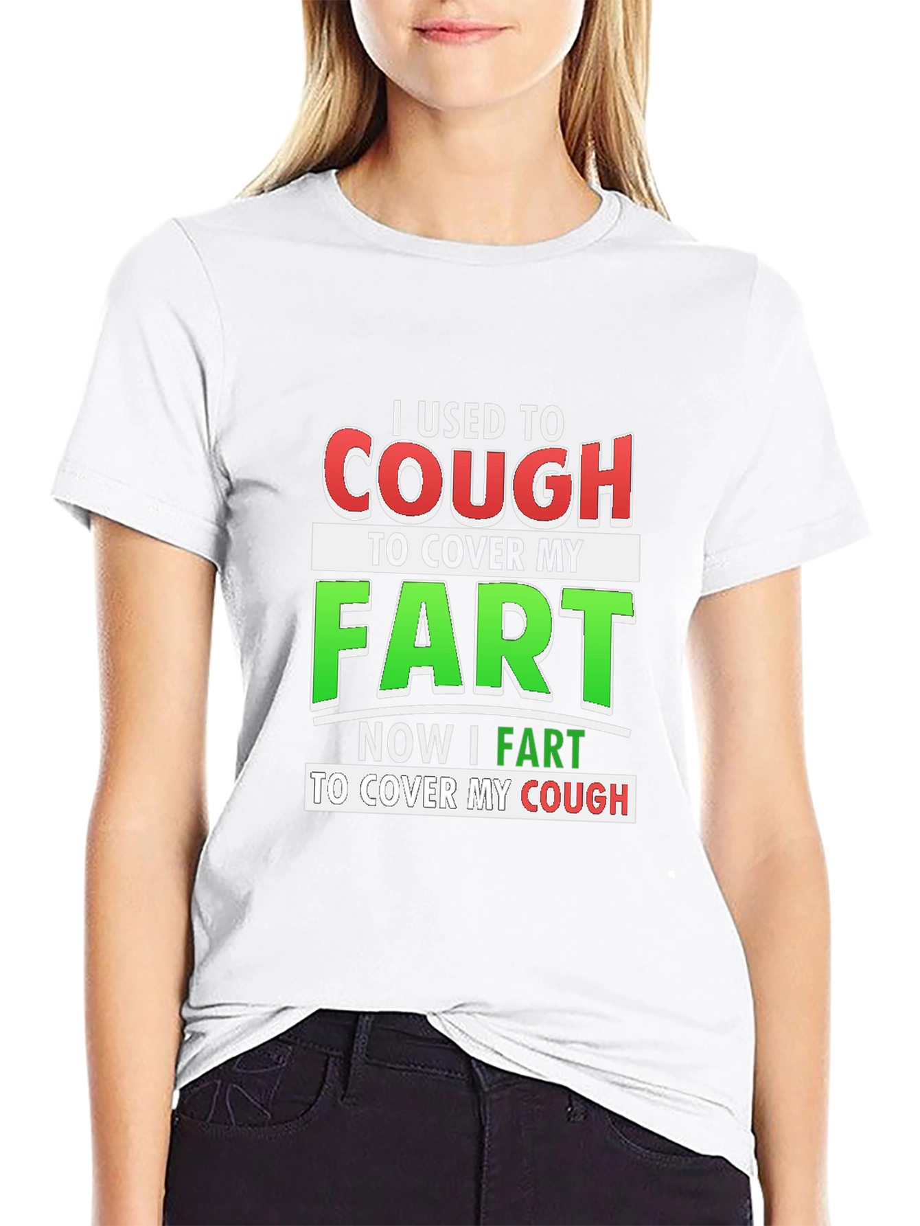 Cough to Fart Graphic T-Shirt Funny Tee