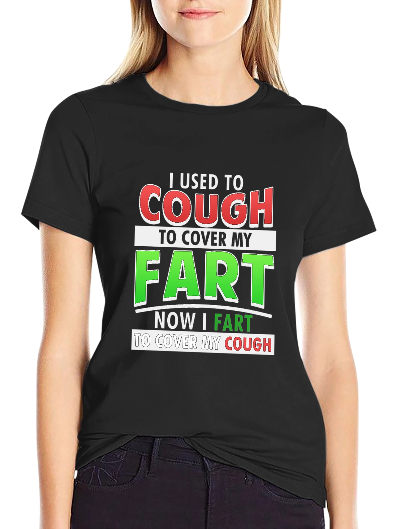 Cough to Fart Graphic T-Shirt Funny Tee