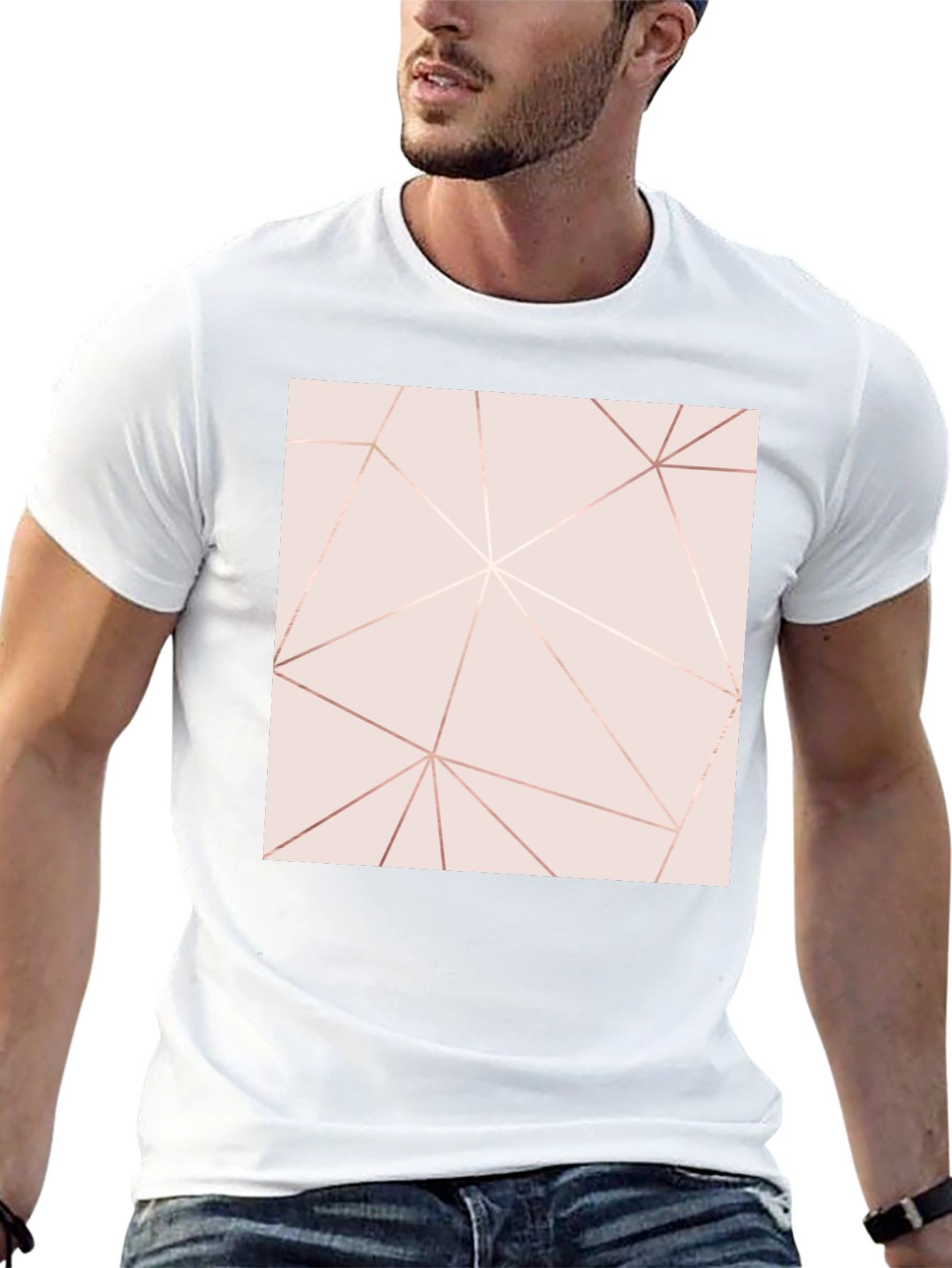 Geometric Lines Graphic Tee - Modern Style