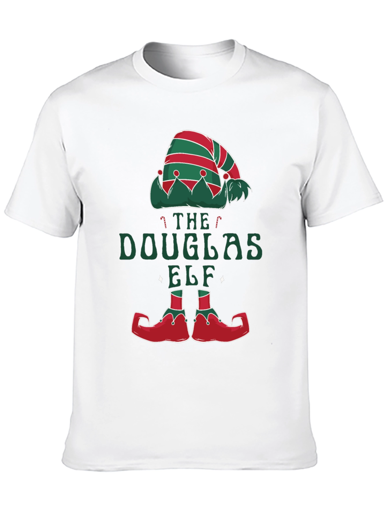 Douglas Elf Christmas T-Shirt - Holiday Festive Tee