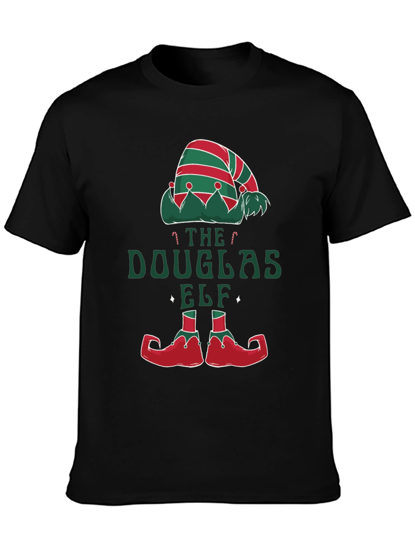 Douglas Elf Christmas T-Shirt - Holiday Festive Tee