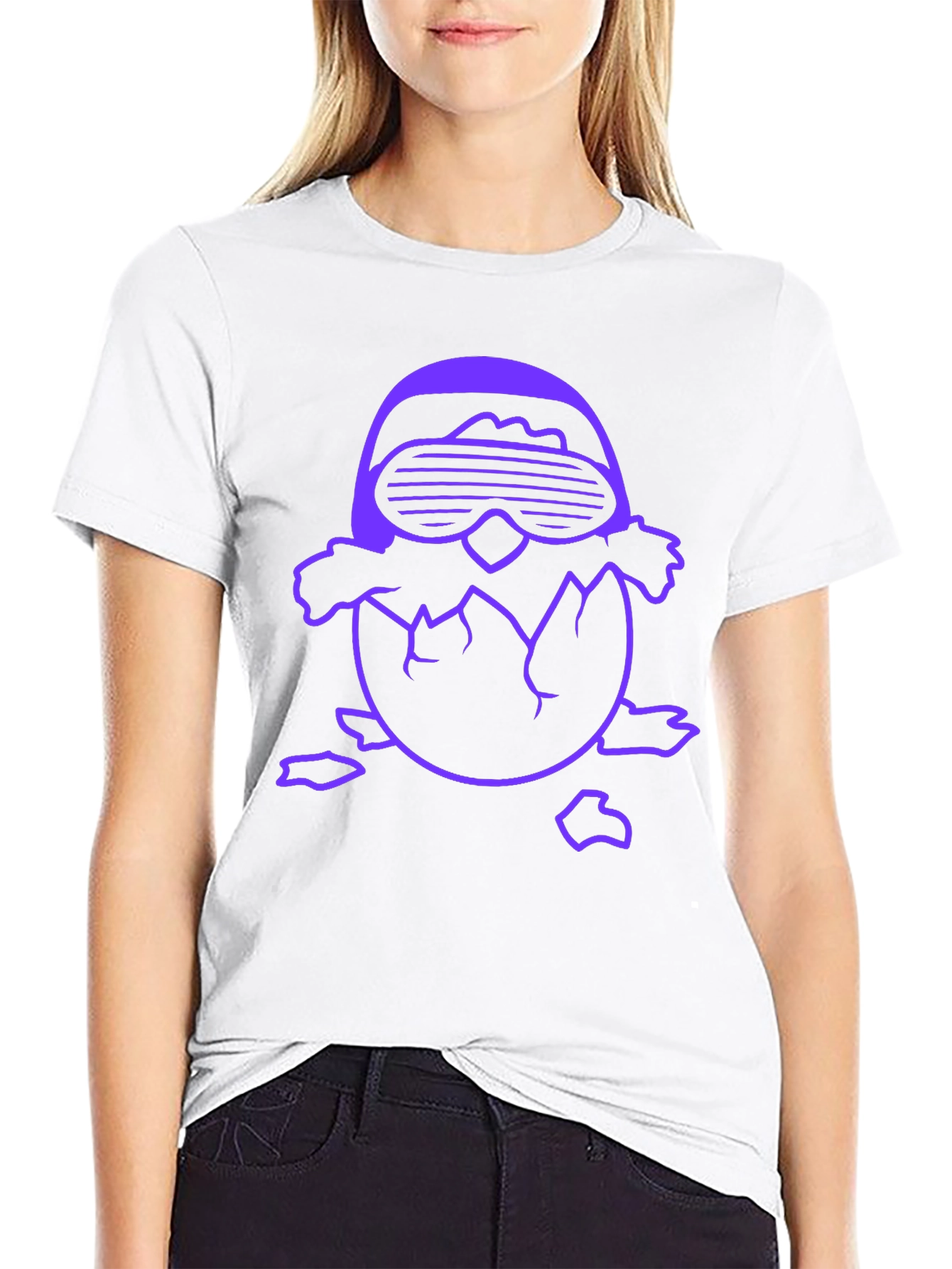 Hatching Chick with Shades Graphic Tee
