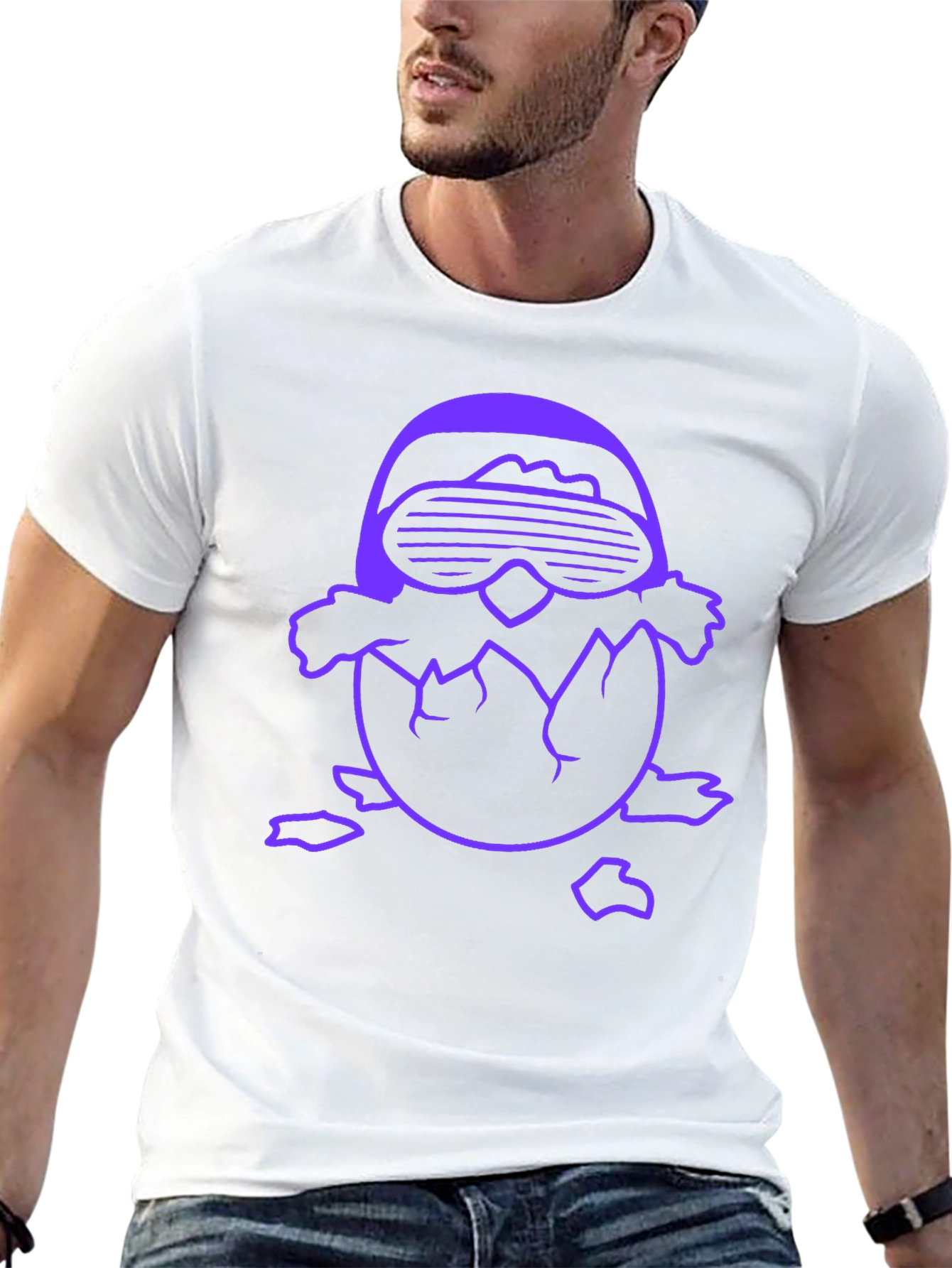 Hatching Chick with Shades Graphic Tee