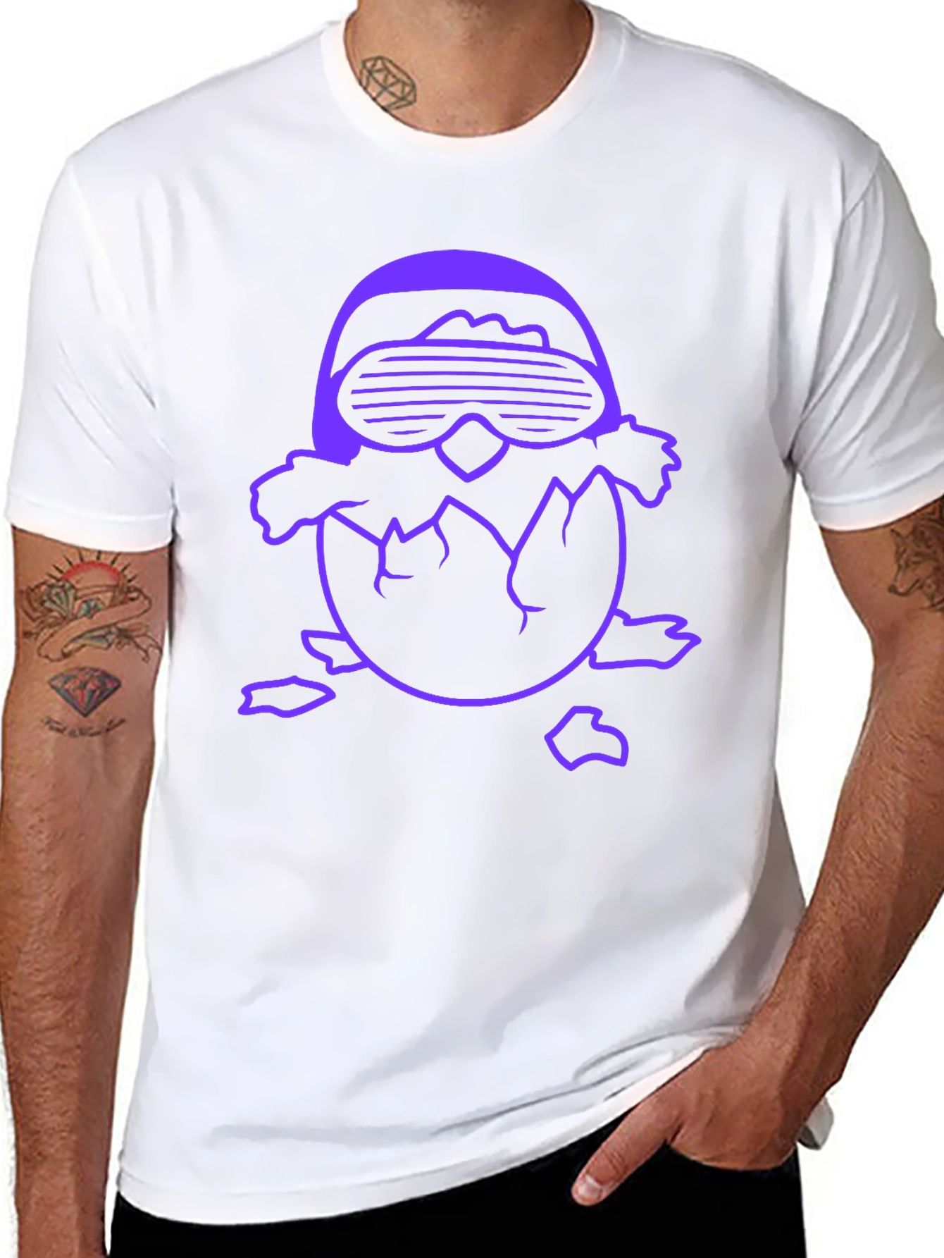 Hatching Chick with Shades Graphic Tee