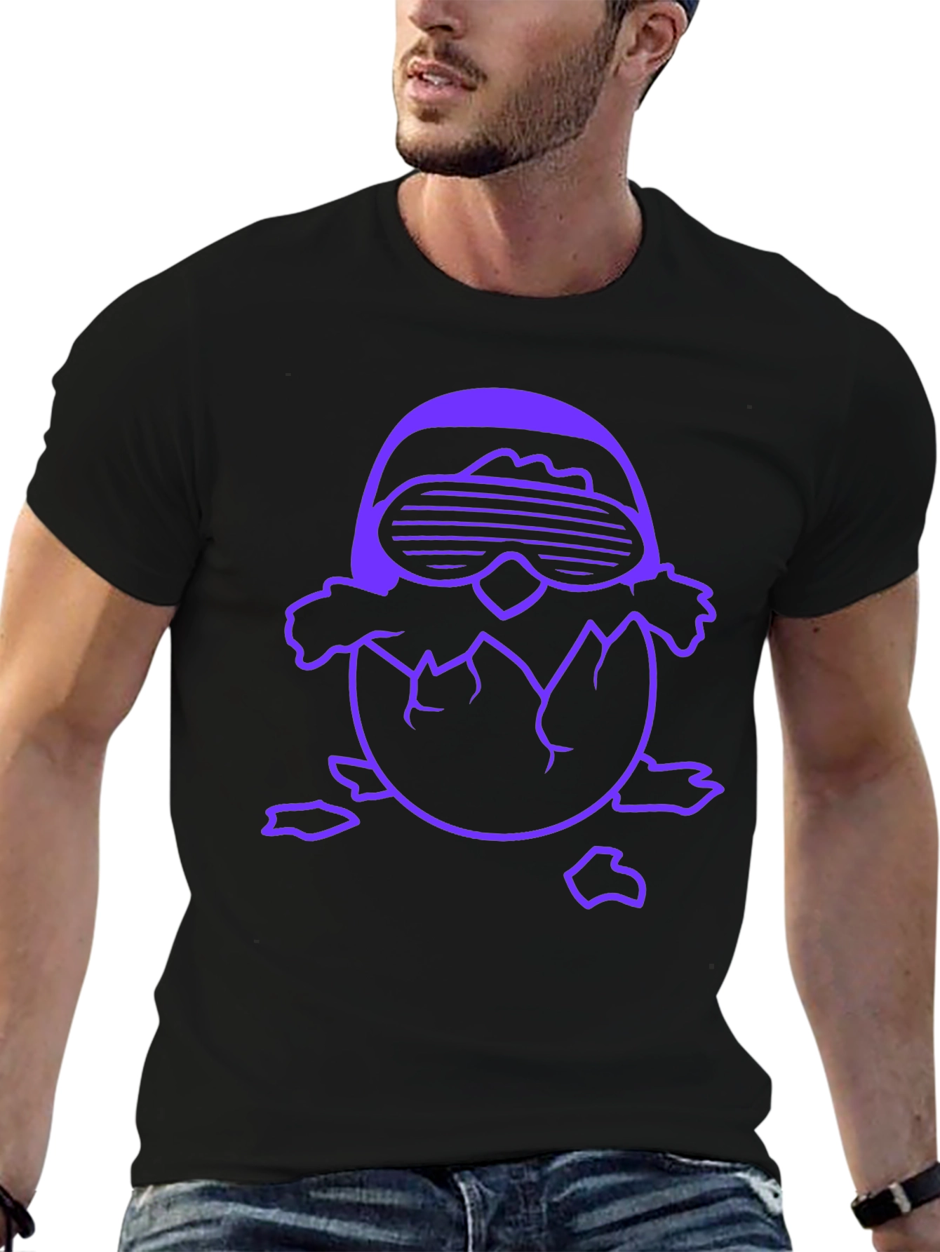 Hatching Chick with Shades Graphic Tee