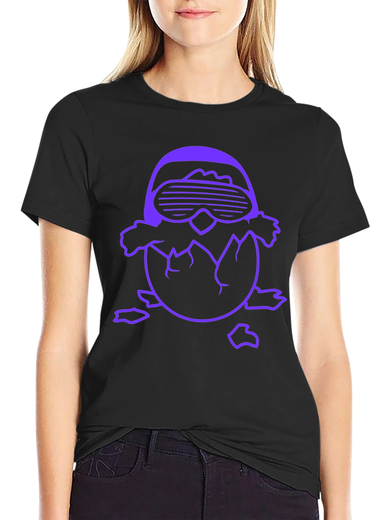 Hatching Chick with Shades Graphic Tee