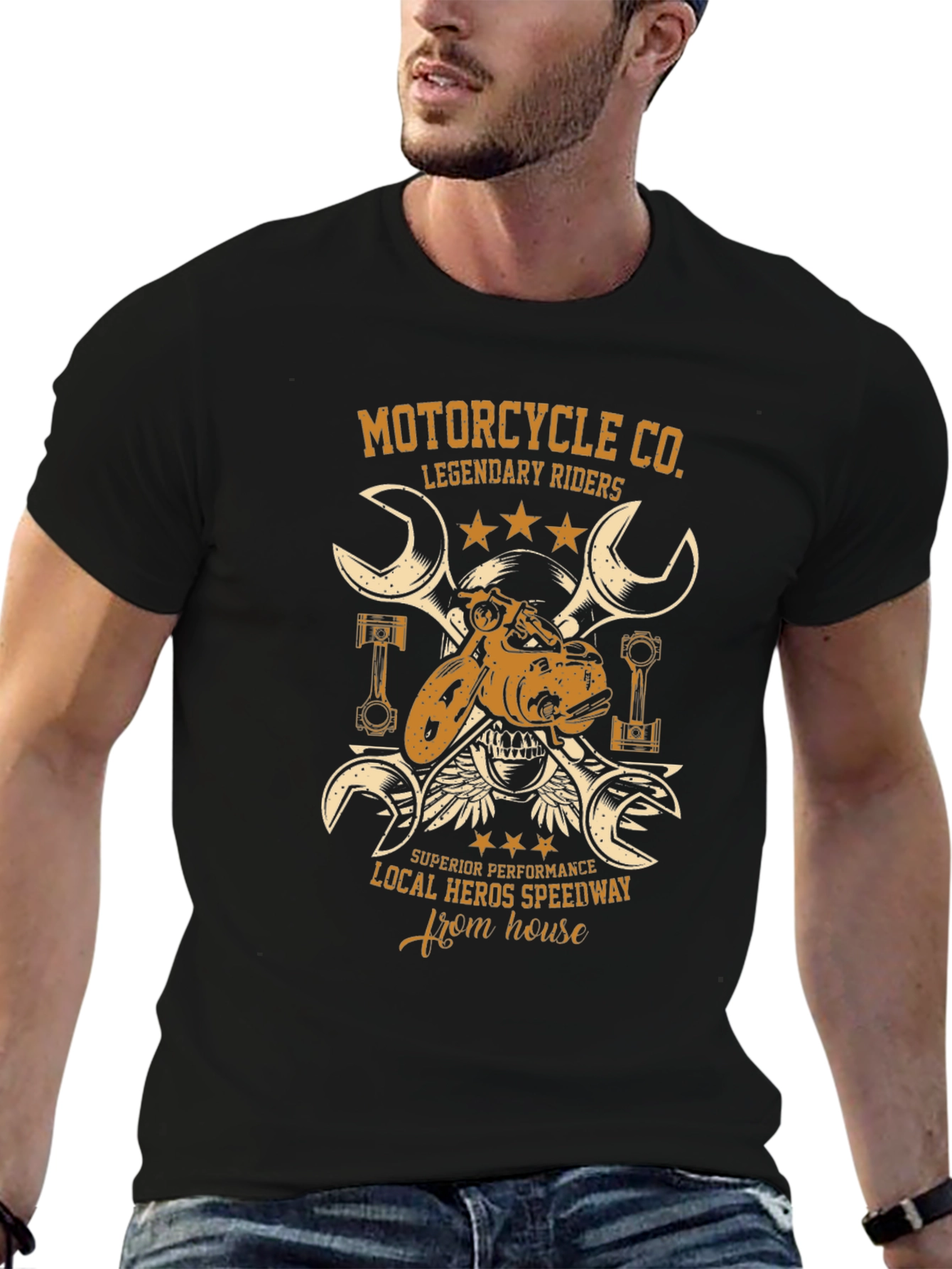 Motorcycle Co. Rider Graphic Tee - Black