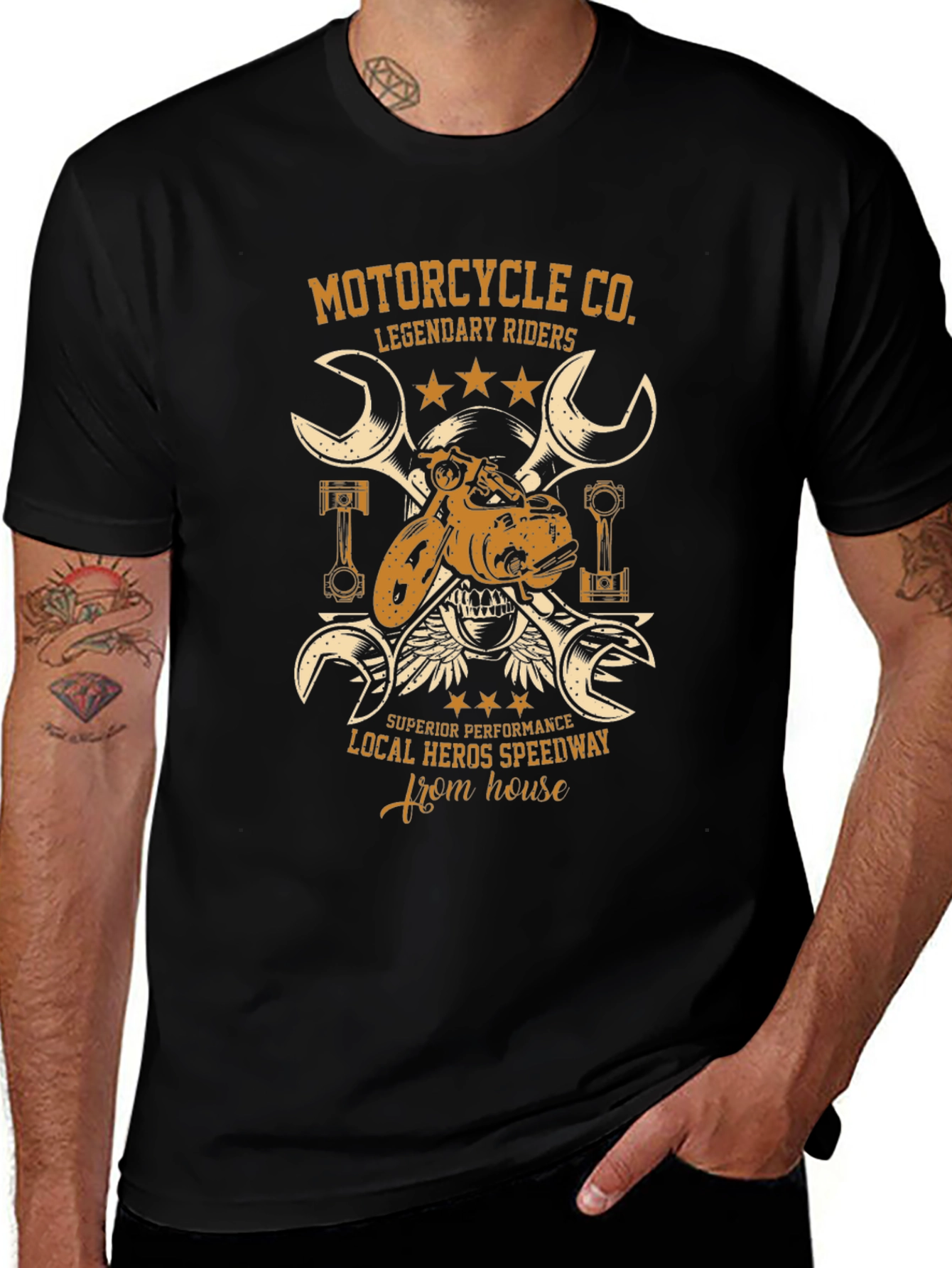 Motorcycle Co. Rider Graphic Tee - Black