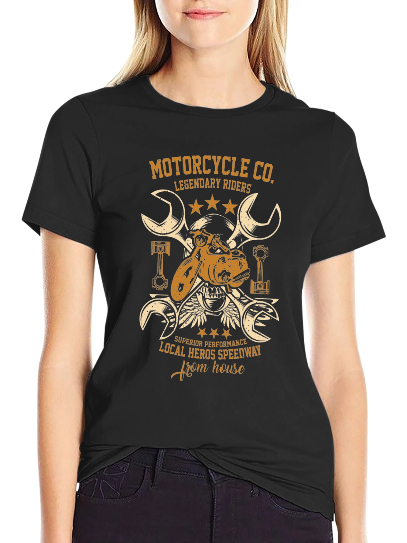 Motorcycle Co. Rider Graphic Tee - Black