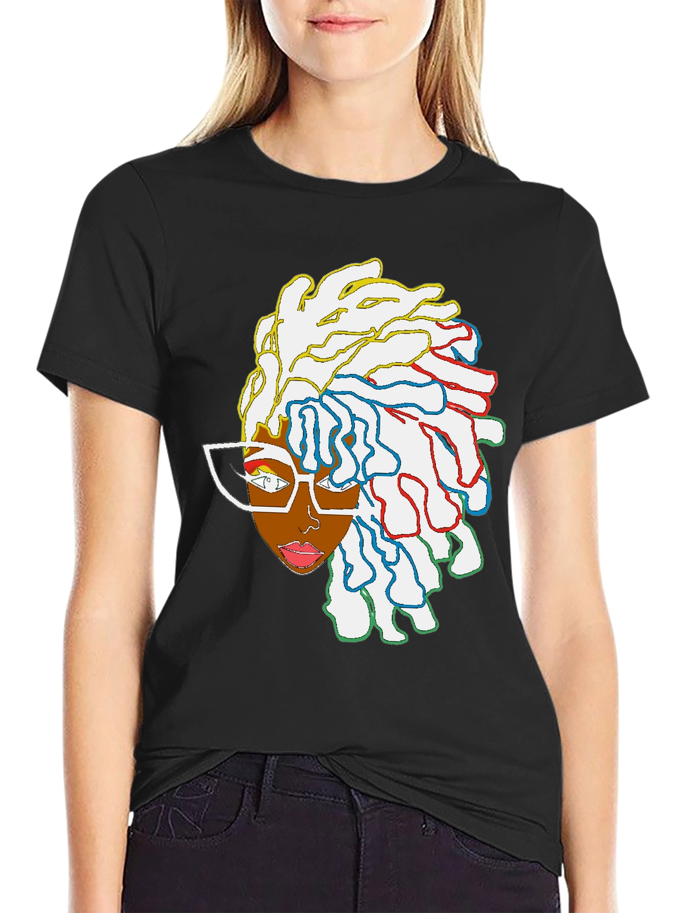 Cool Graphic Tee - Abstract Afro Art