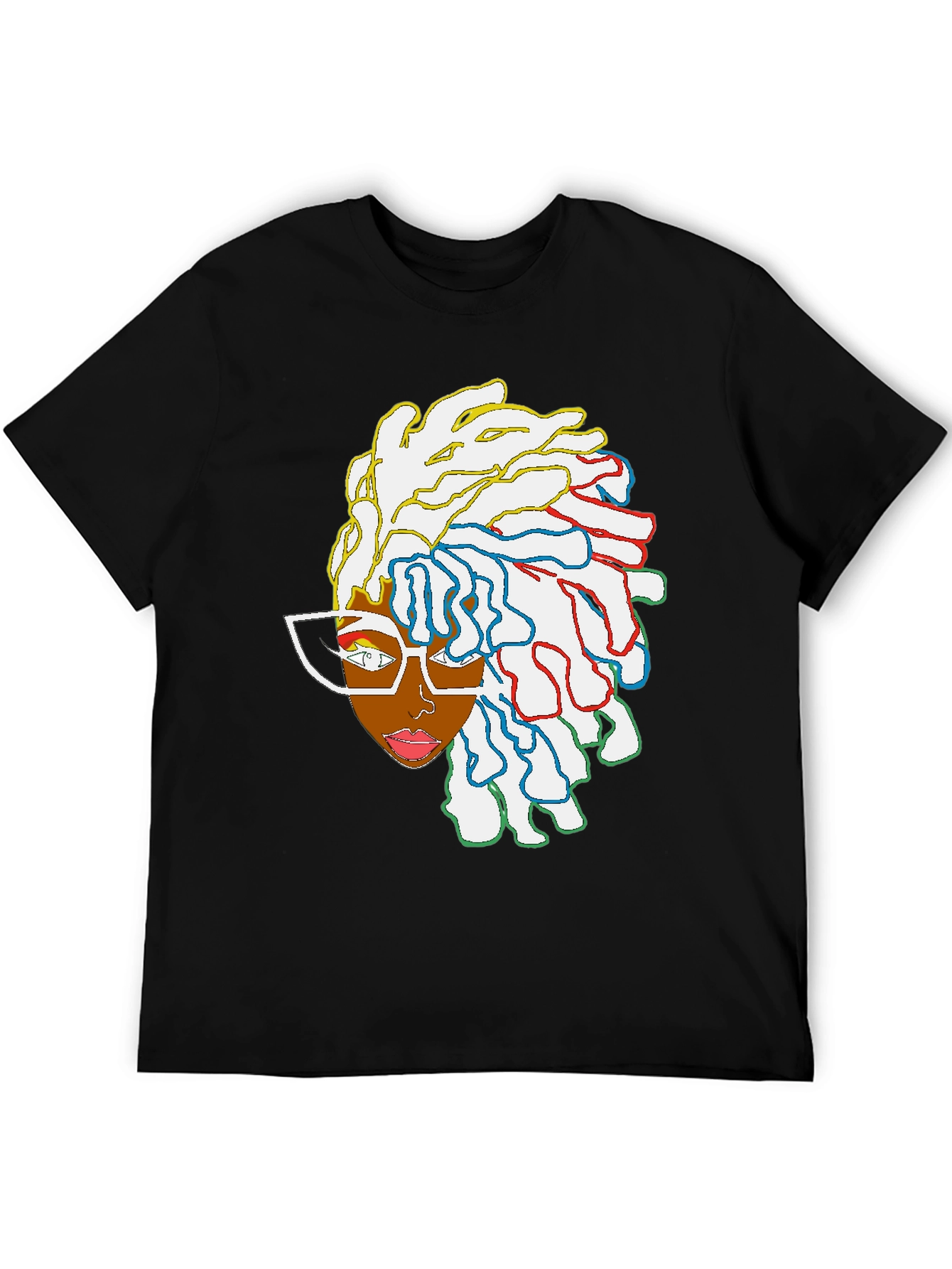 Cool Graphic Tee - Abstract Afro Art