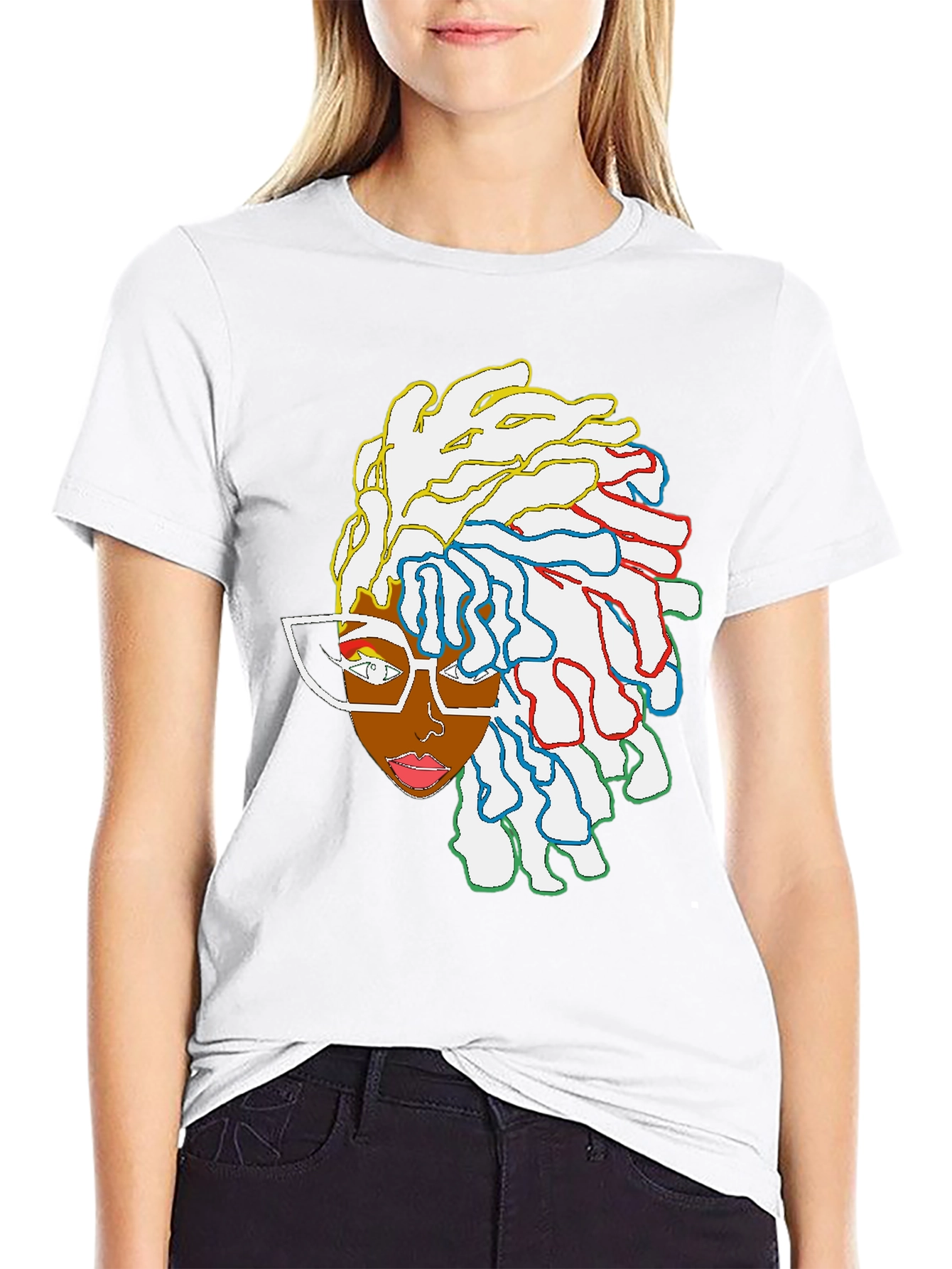 Cool Graphic Tee - Abstract Afro Art