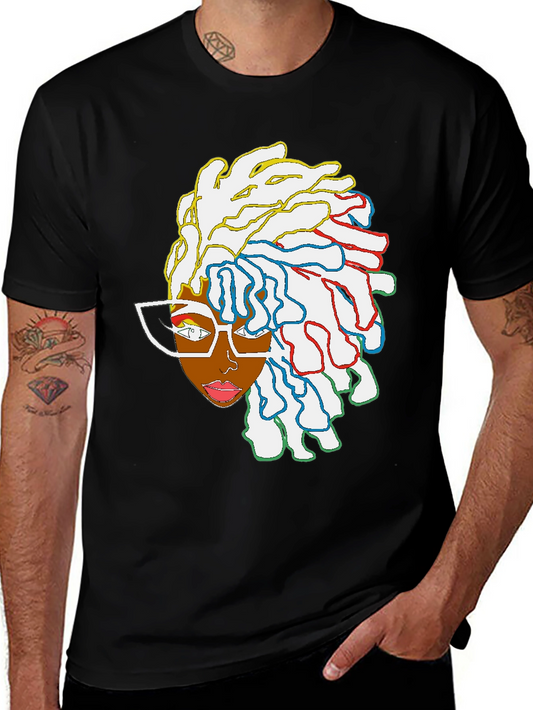 Cool Graphic Tee - Abstract Afro Art