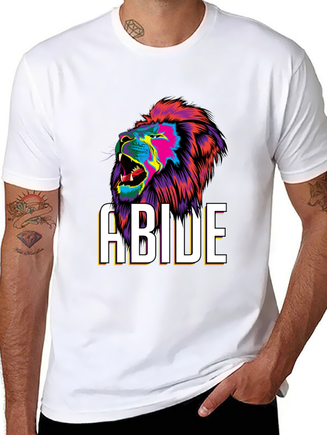 Abide Lion Graphic Tee - Bold Style