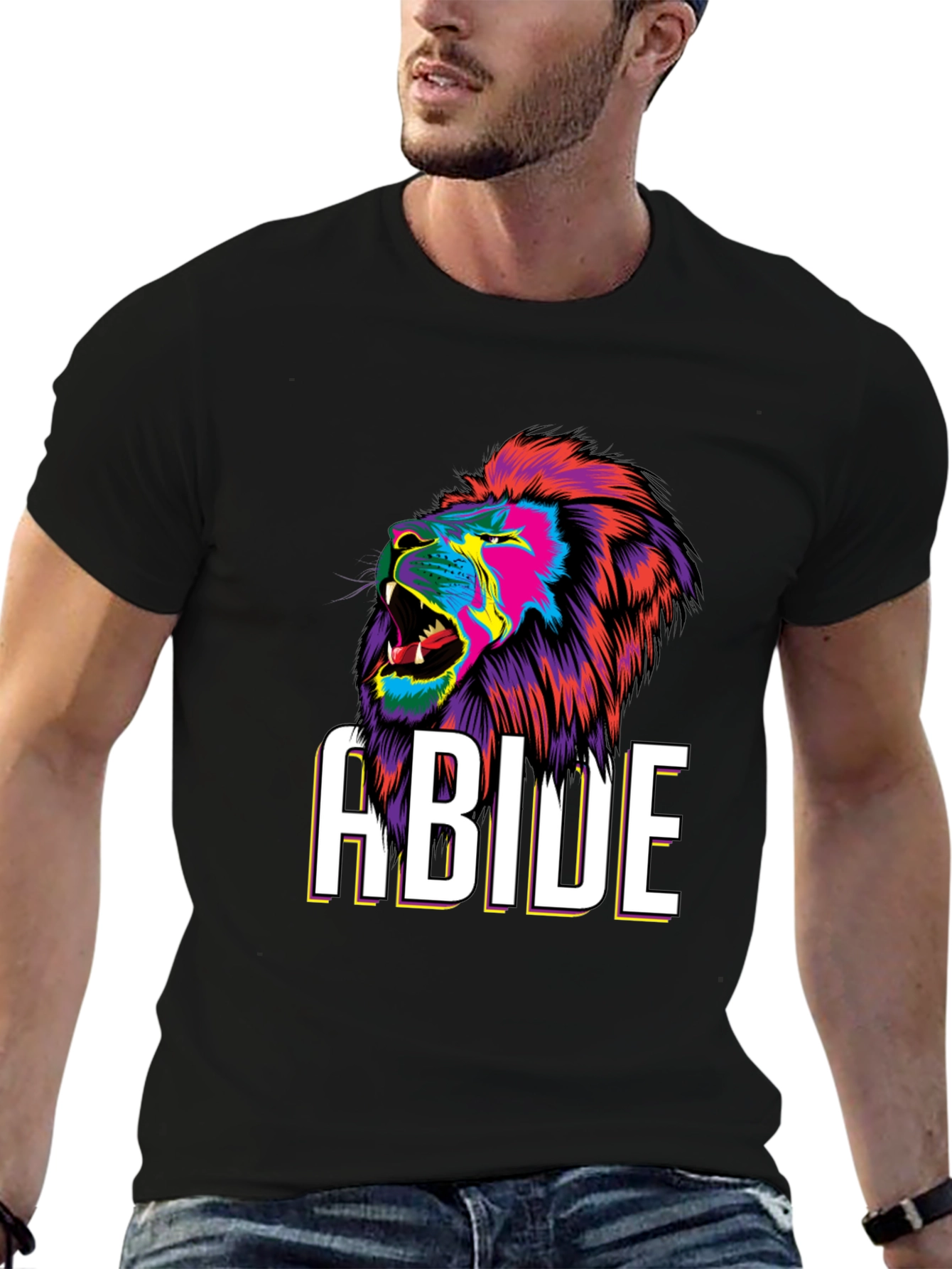 Abide Lion Graphic Tee - Bold Style