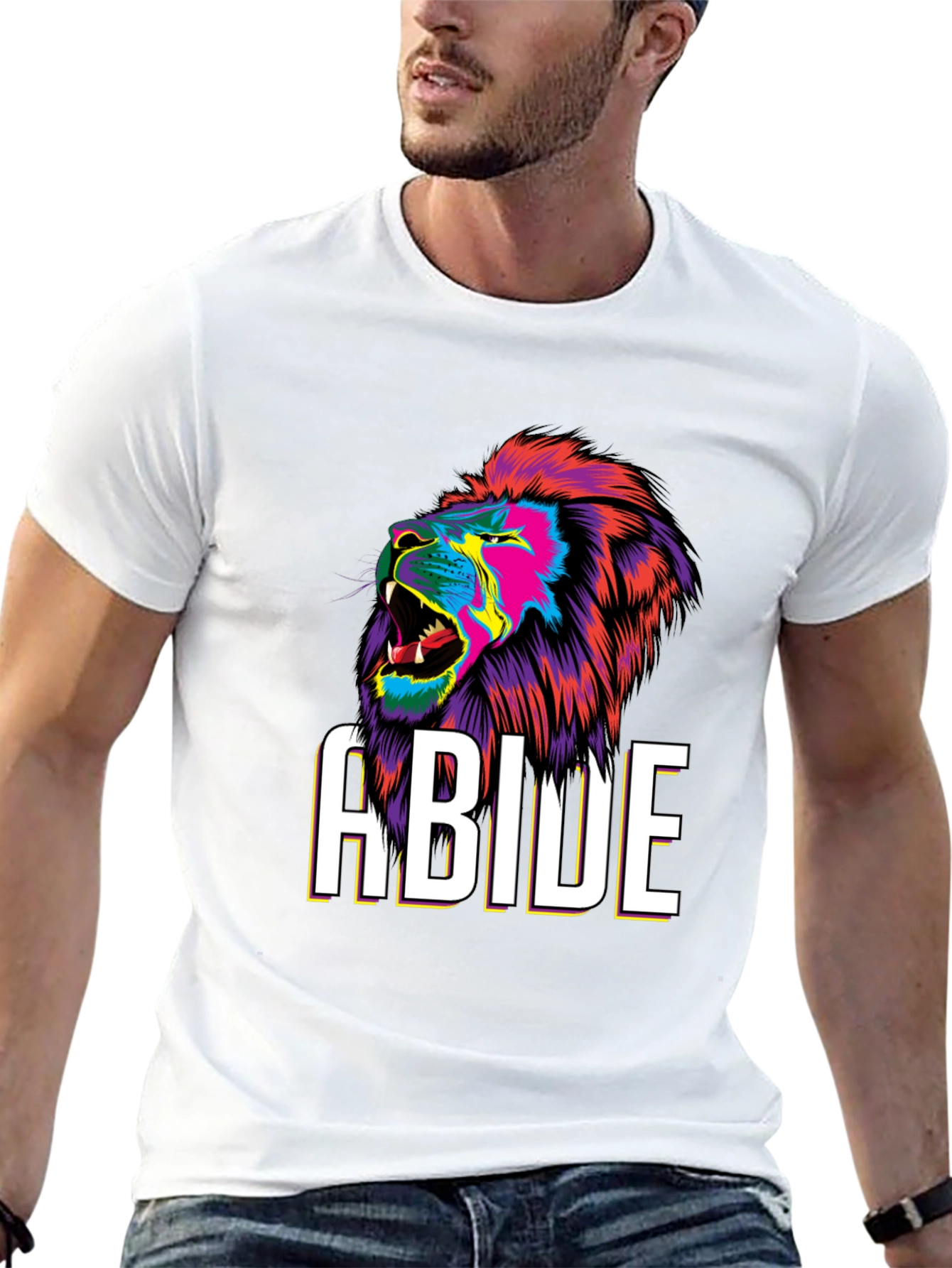 Abide Lion Graphic Tee - Bold Style