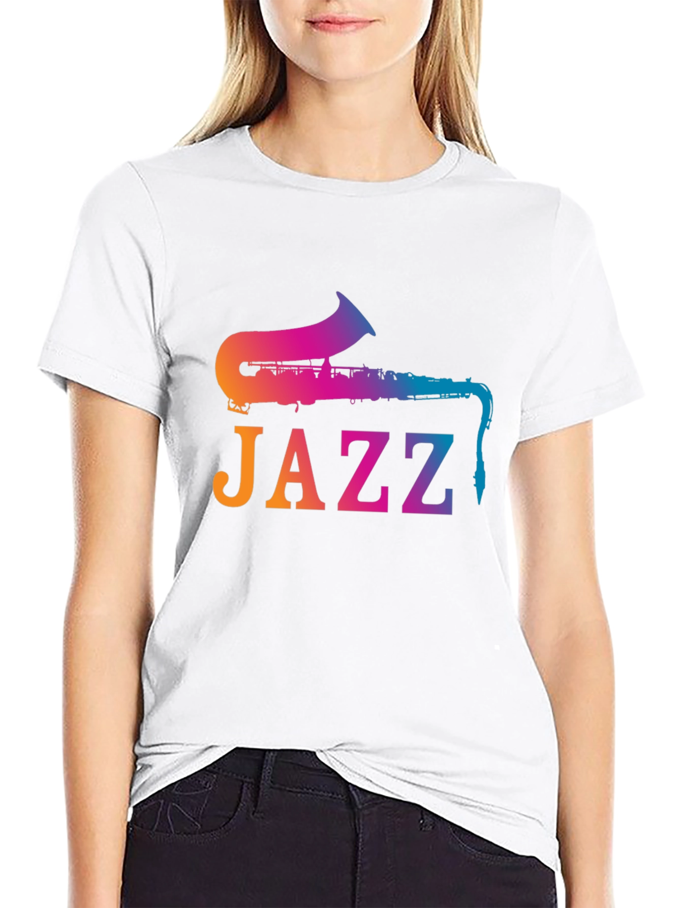 Jazz Saxophone Gradient T-Shirt - Music Lover Tee