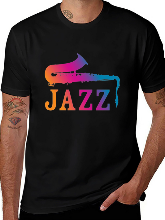 Jazz Saxophone Gradient T-Shirt - Music Lover Tee