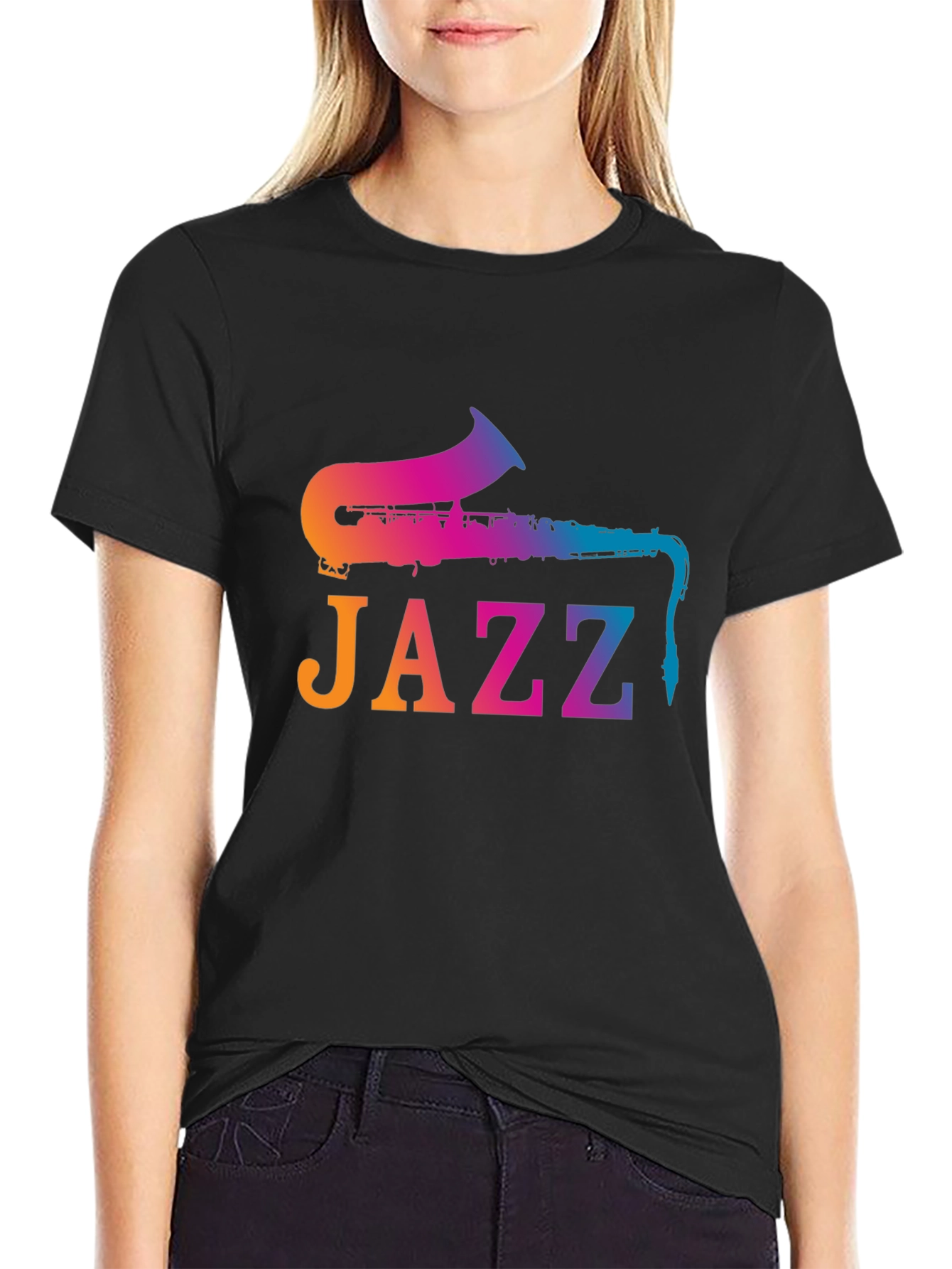 Jazz Saxophone Gradient T-Shirt - Music Lover Tee