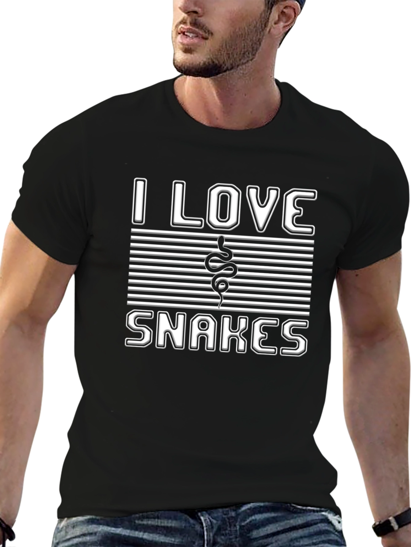 I Love Snakes Graphic Tee - Unisex Casual T-Shirt