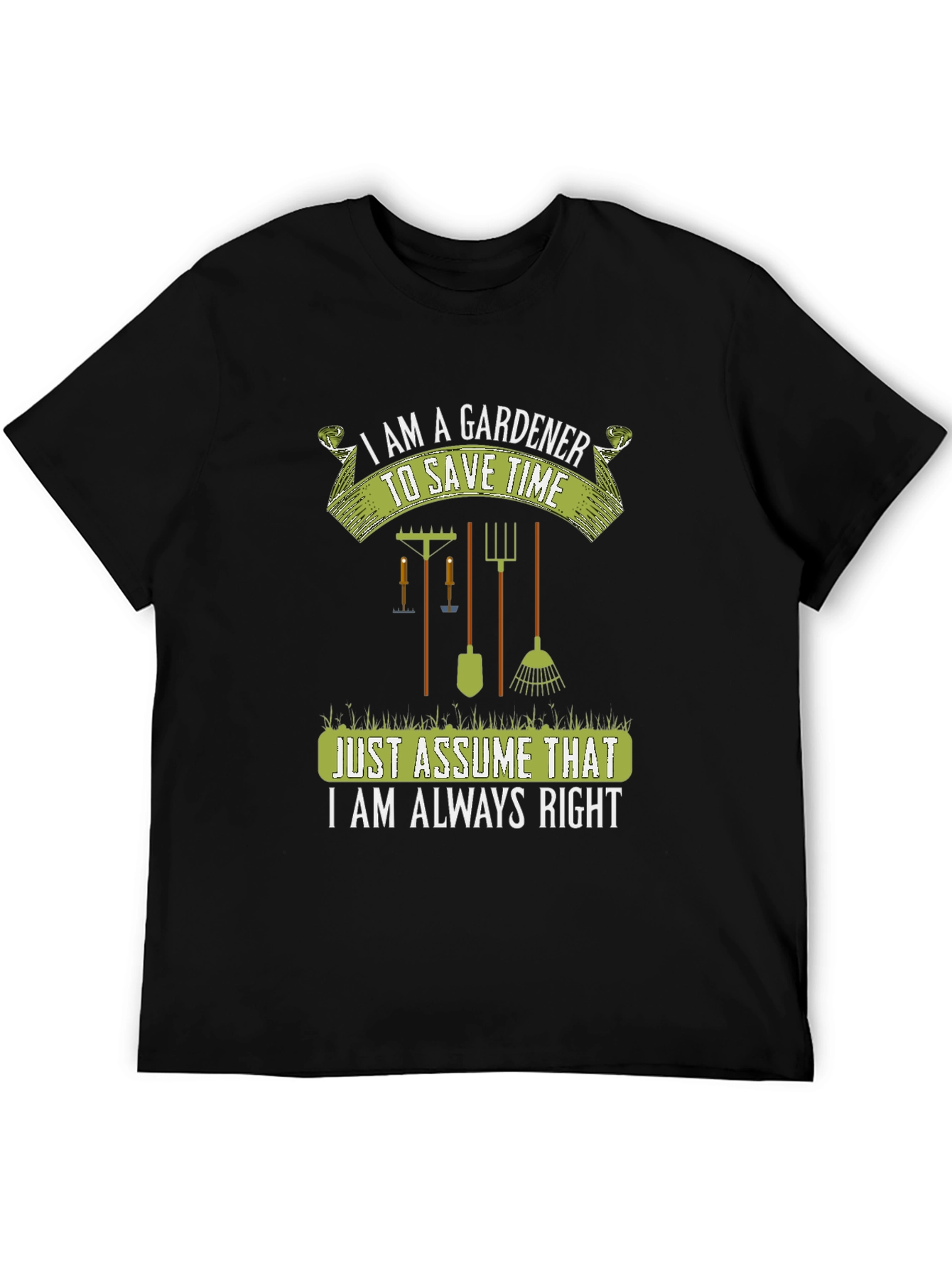 Gardener Always Right Graphic Tee - Black