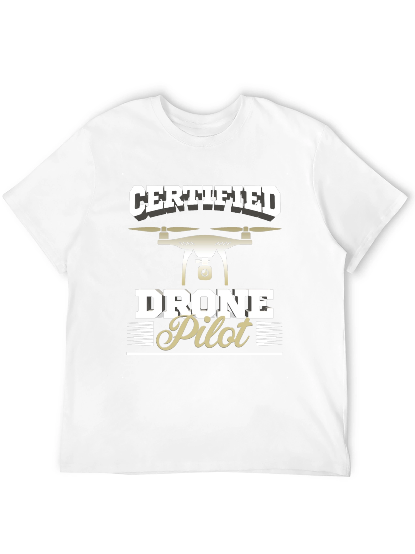 Certified Drone Pilot T-Shirt - Black Graphic Tee