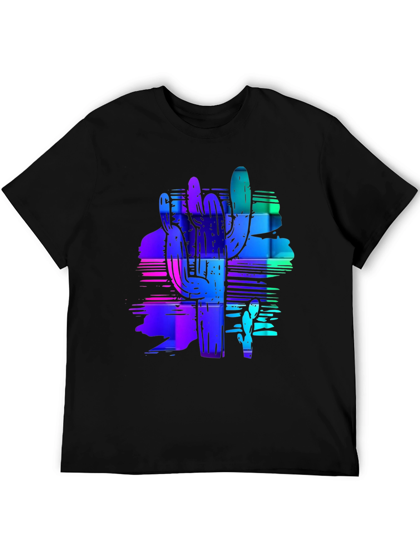 Neon Cactus Graphic Tee - Trendy Desert Style