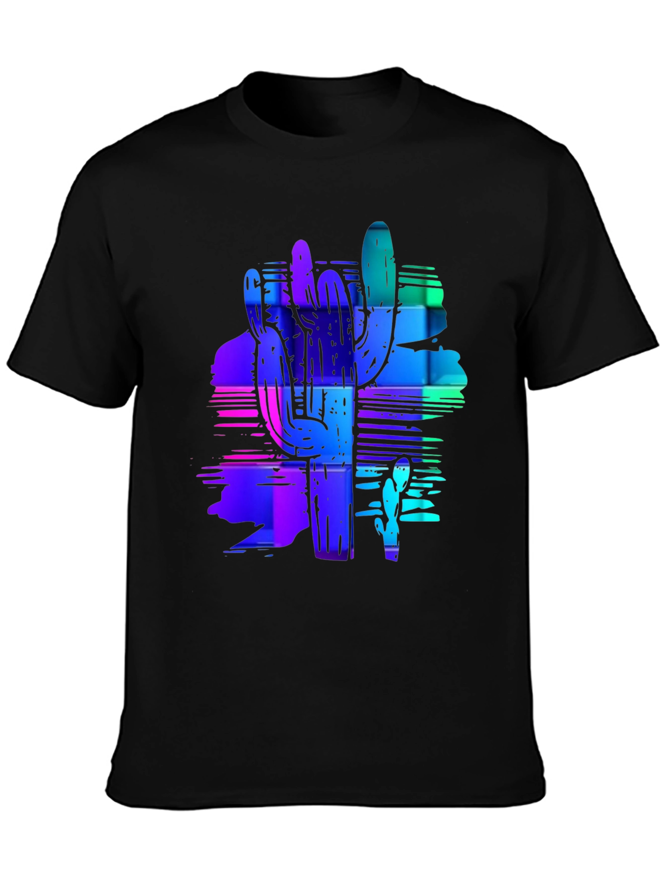 Neon Cactus Graphic Tee - Trendy Desert Style