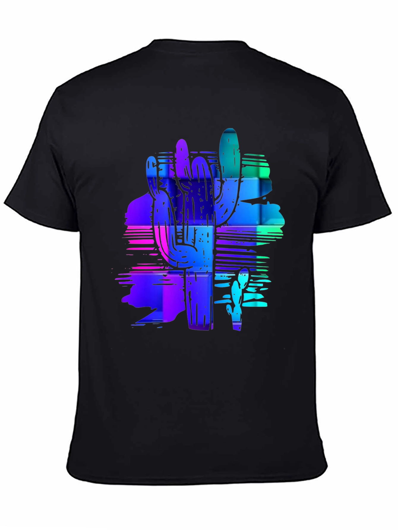 Neon Cactus Graphic Tee - Trendy Desert Style