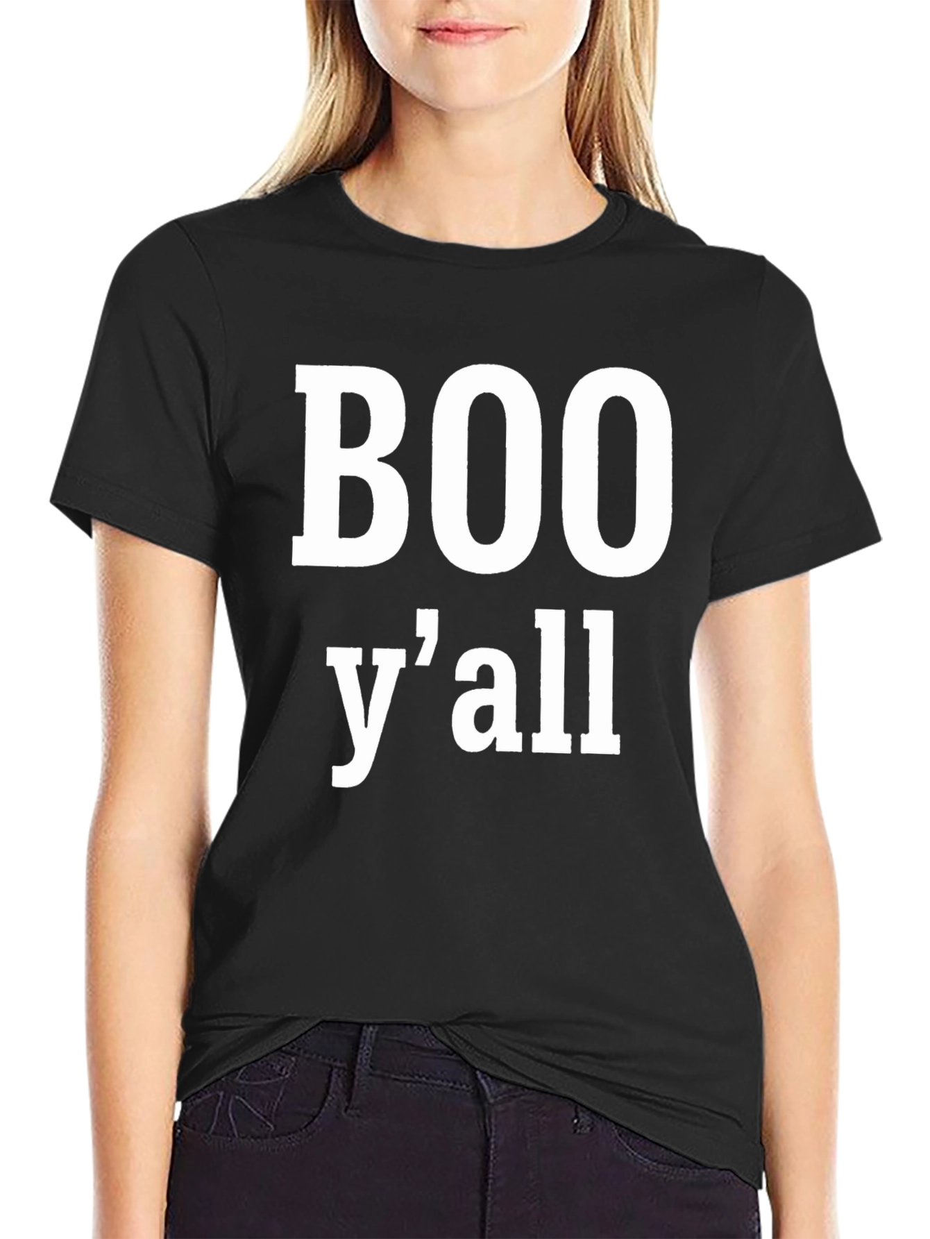 Boo Yall Graphic T-Shirt - Spooky Season Tee