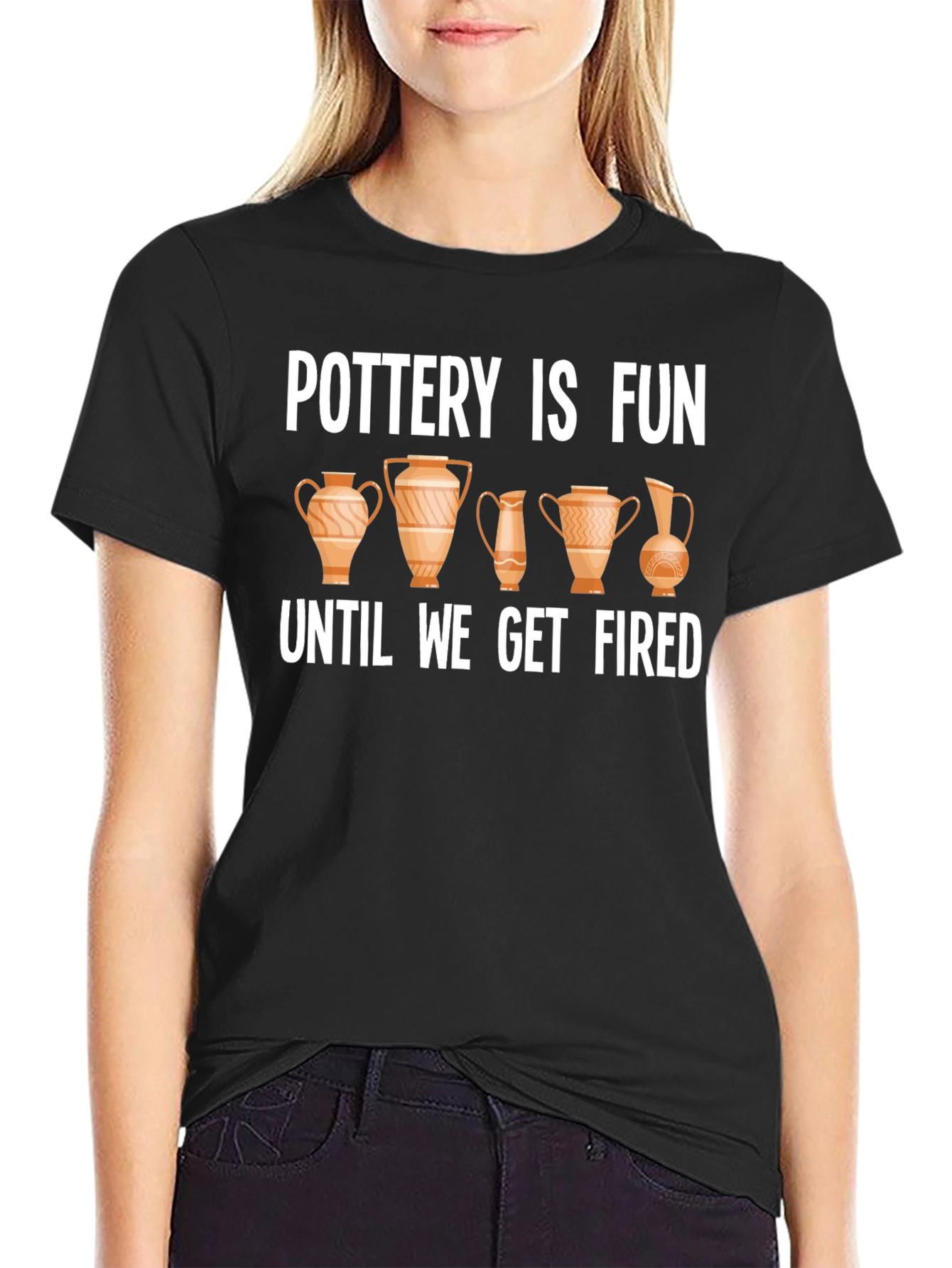 Pottery Is Fun Mens Black T-Shirt