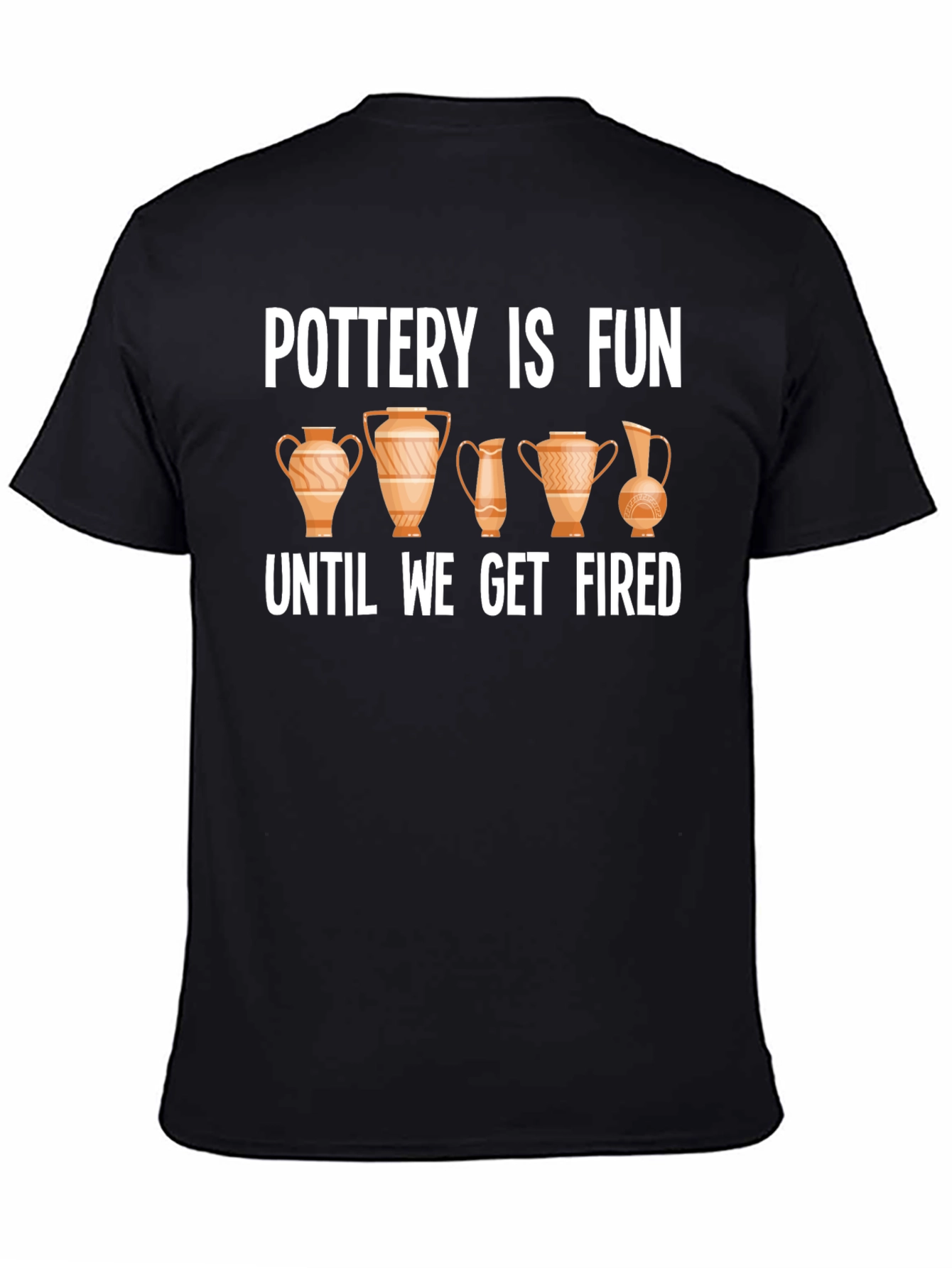 Pottery Is Fun Mens Black T-Shirt