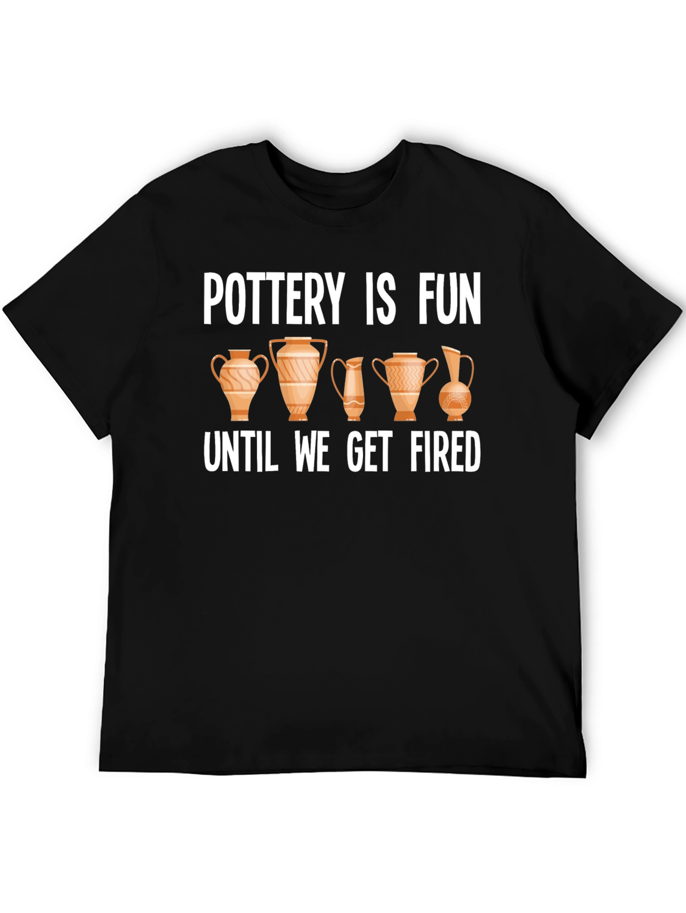 Pottery Is Fun Mens Black T-Shirt