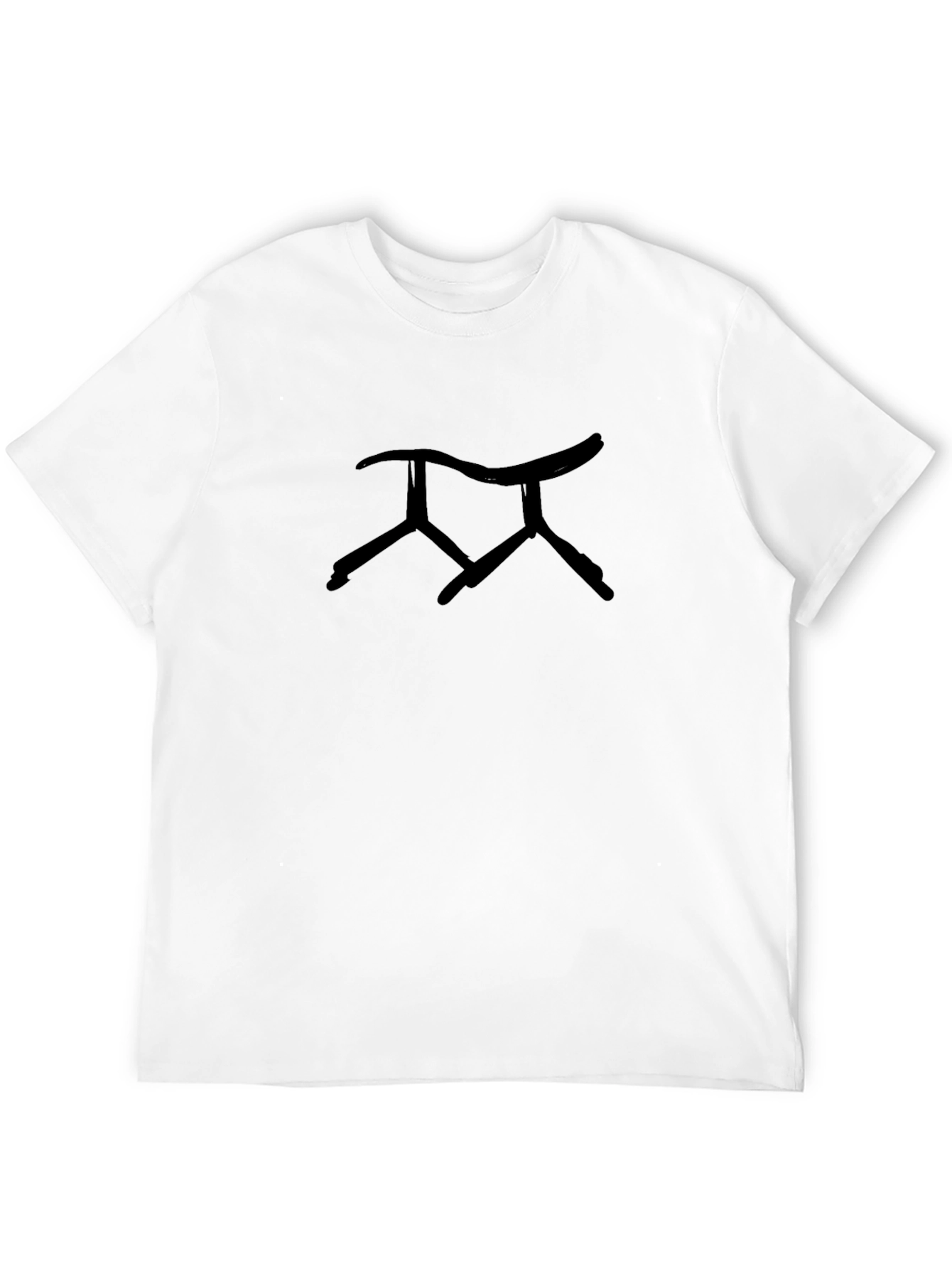 Stylish Black T-Shirt with Unique Graphic Print