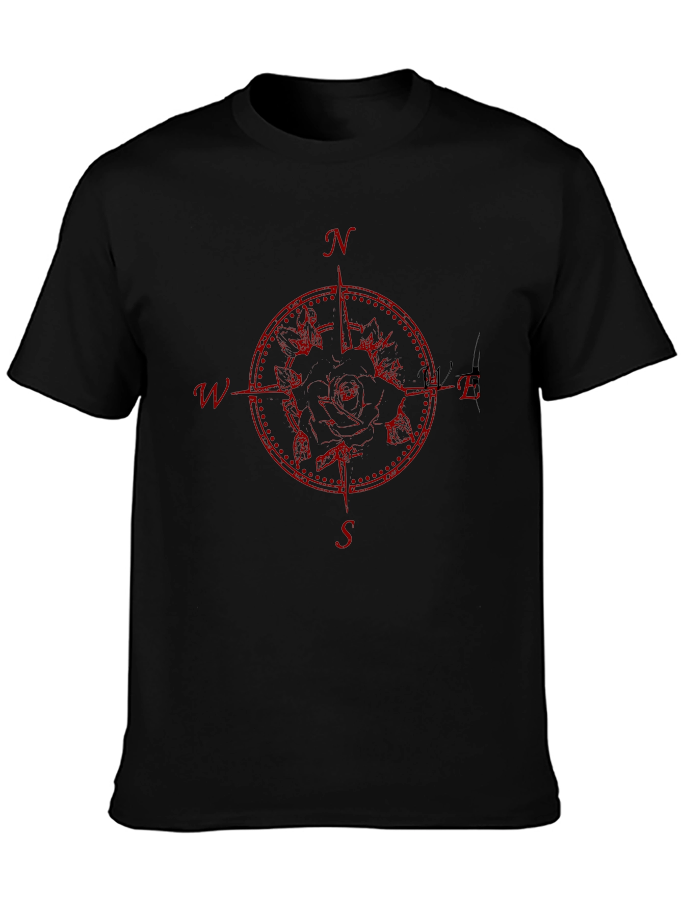 Compass Rose Graphic Tee - Mens Black T-Shirt