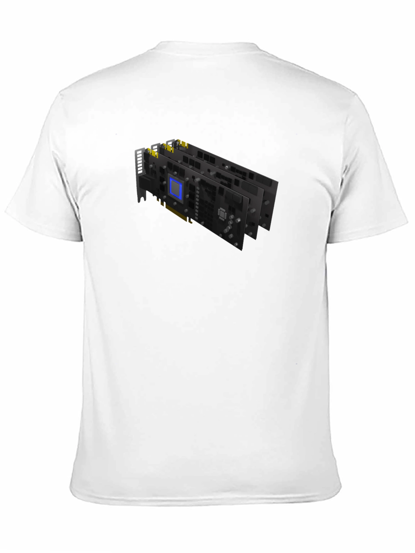 Graphic Card Printed Black T-Shirt - Gamer Style