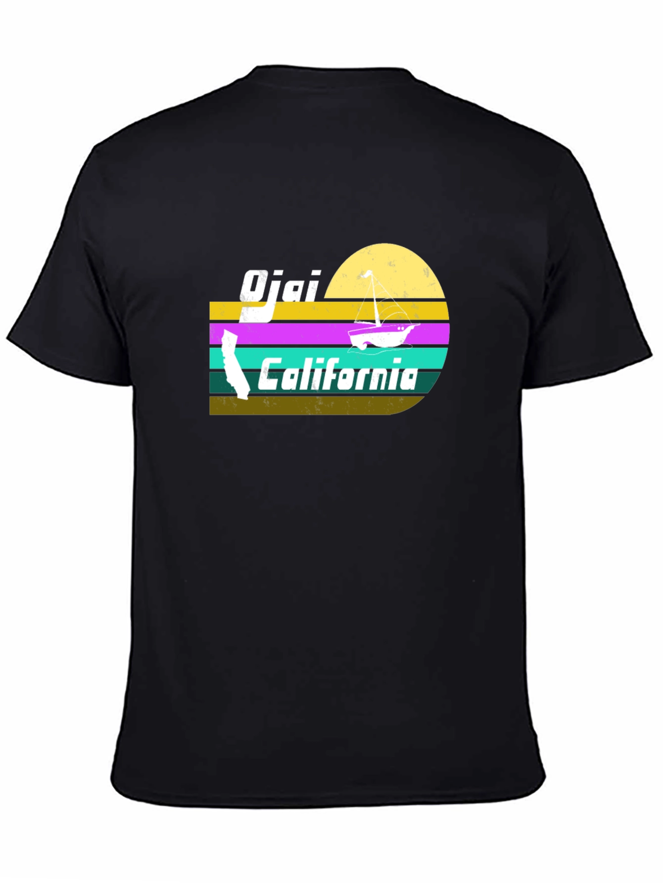 Ojai California Retro Sunset T-Shirt