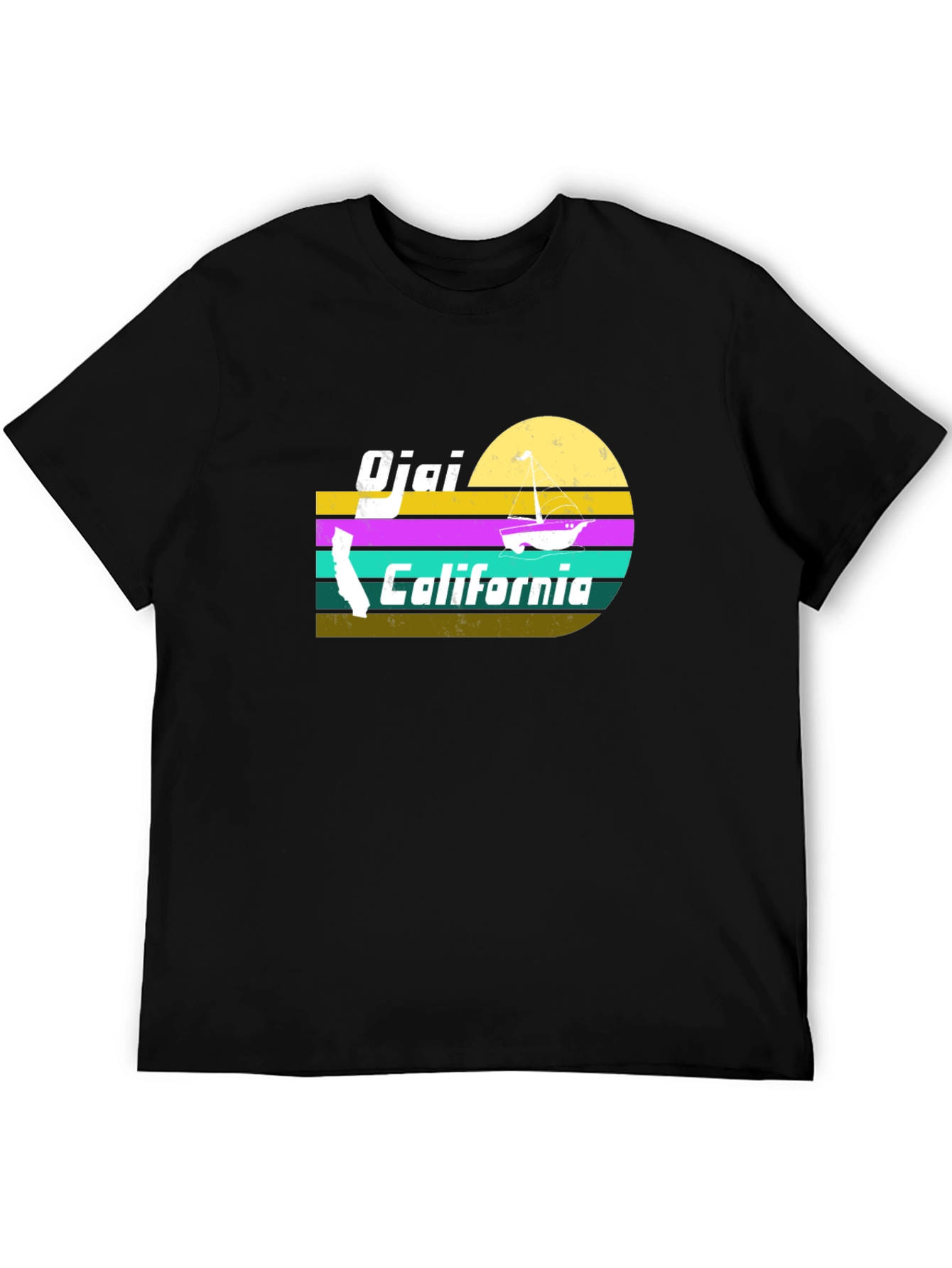 Ojai California Retro Sunset T-Shirt