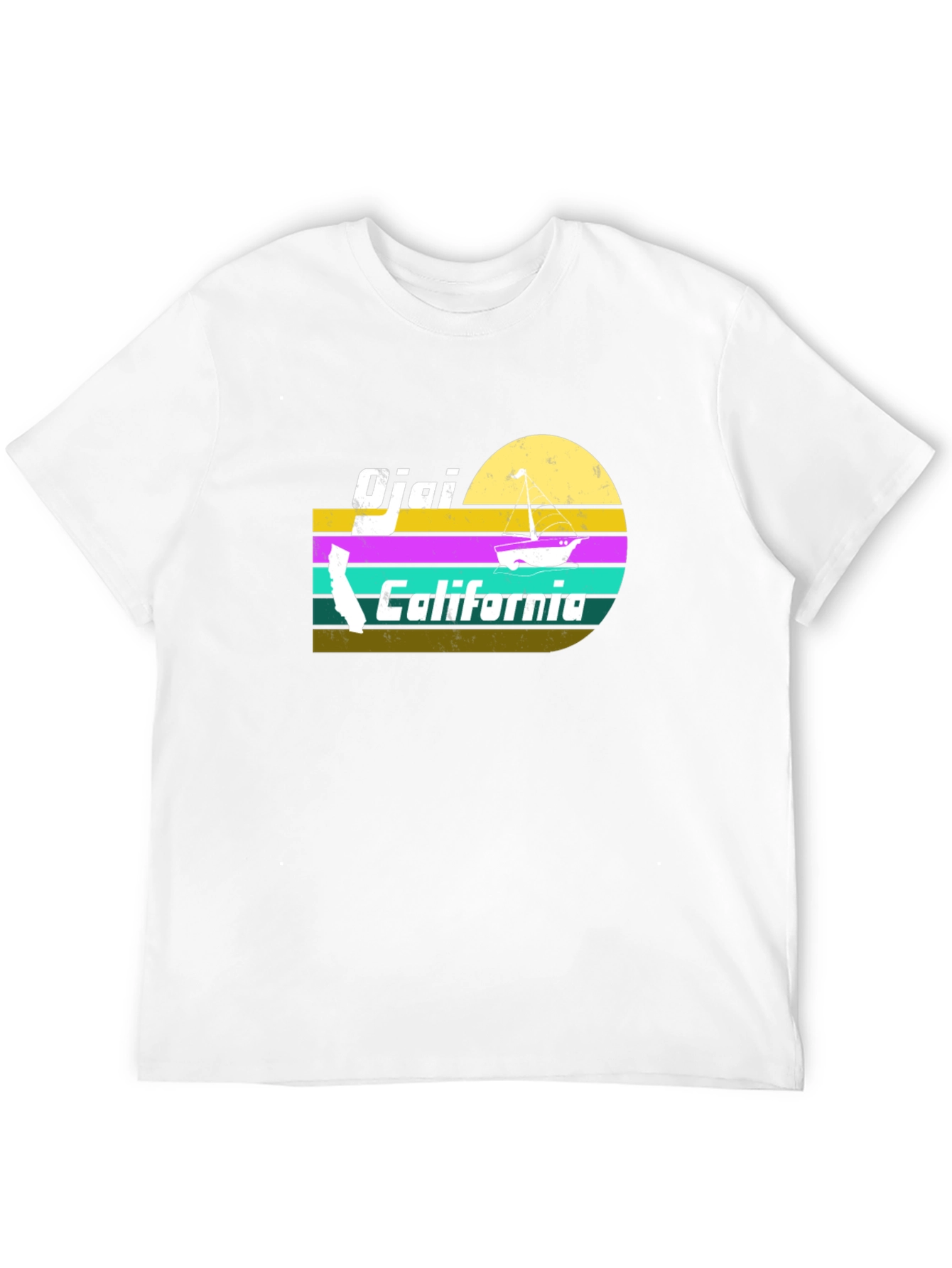 Ojai California Retro Sunset T-Shirt