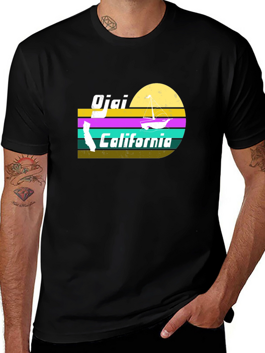 Ojai California Retro Sunset T-Shirt