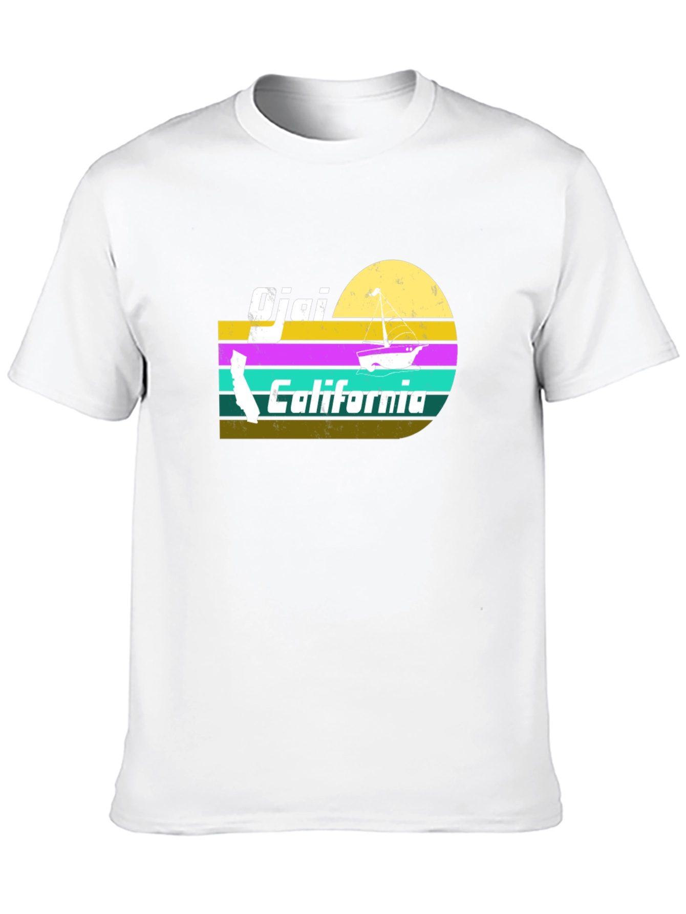 Ojai California Retro Sunset T-Shirt