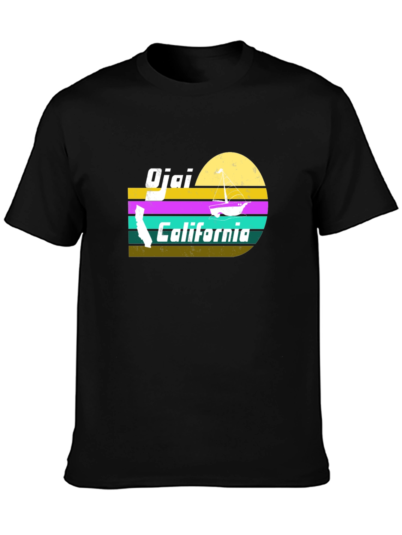Ojai California Retro Sunset T-Shirt