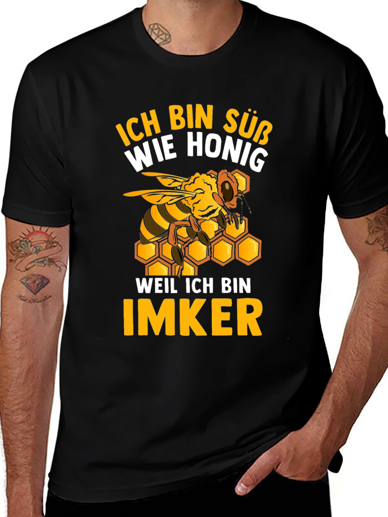 Ich Bin Suss Wie Honig Funny Beekeeper T-Shirt