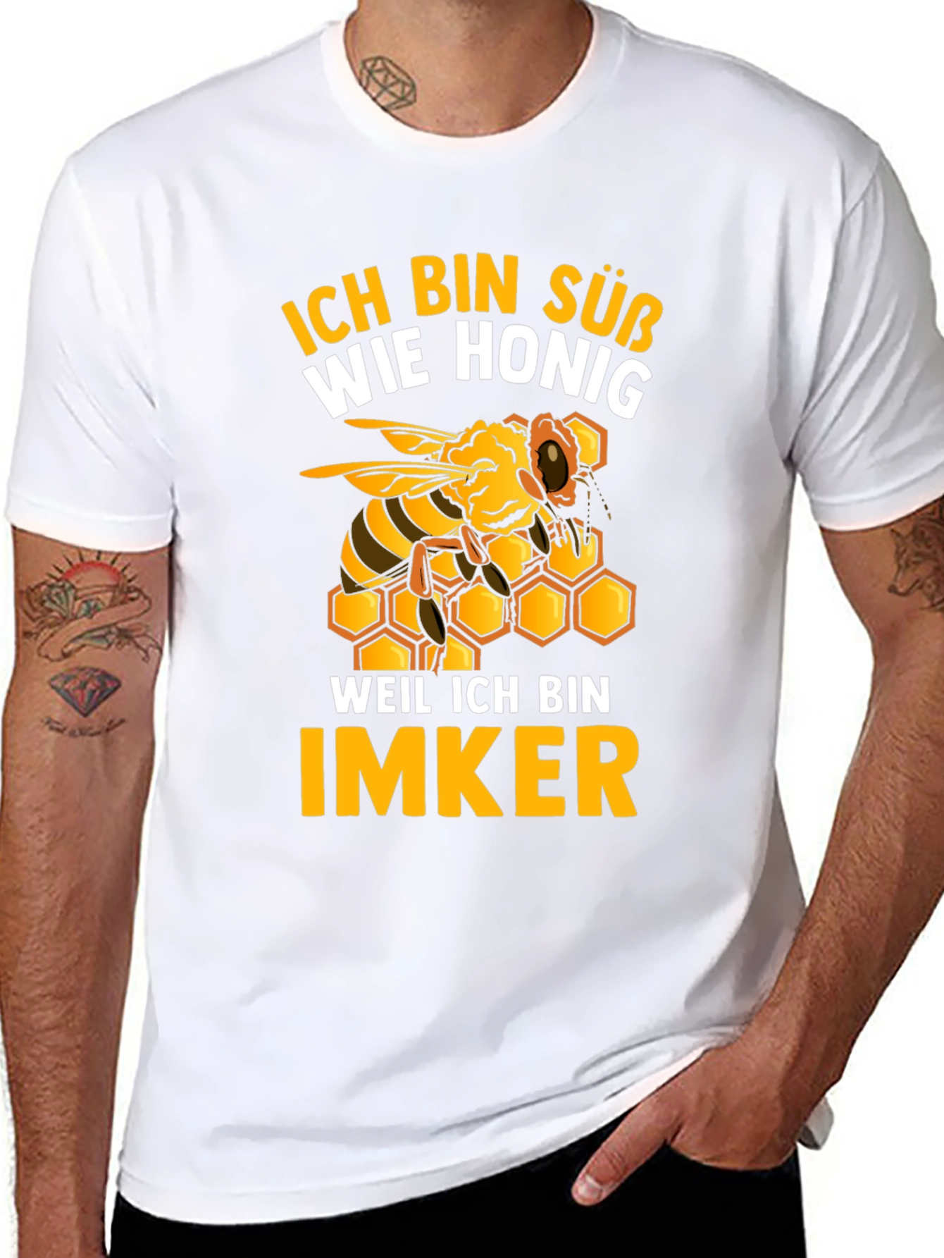 Ich Bin Suss Wie Honig Funny Beekeeper T-Shirt