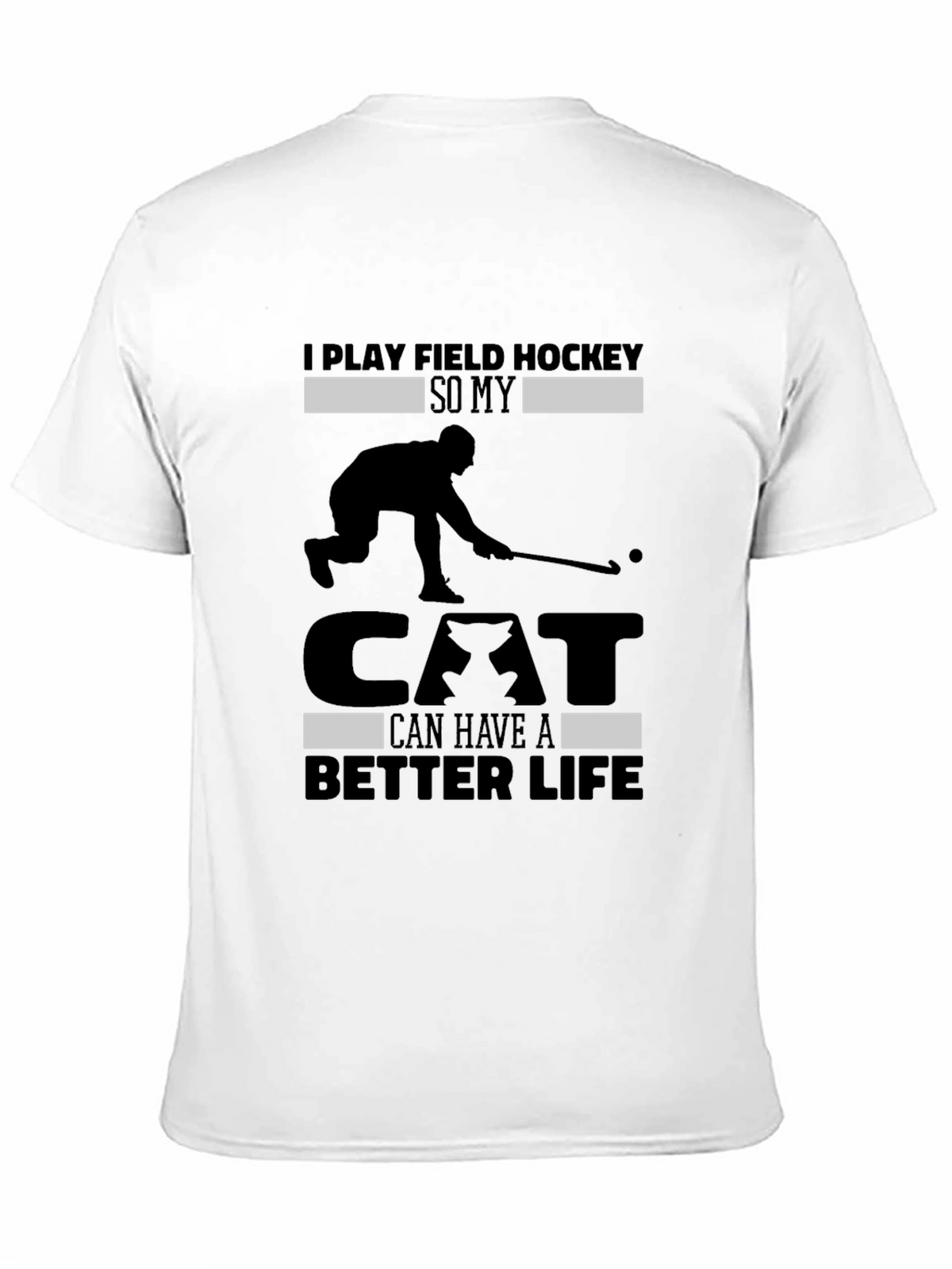 Funny Field Hockey Cat Lover T-Shirt