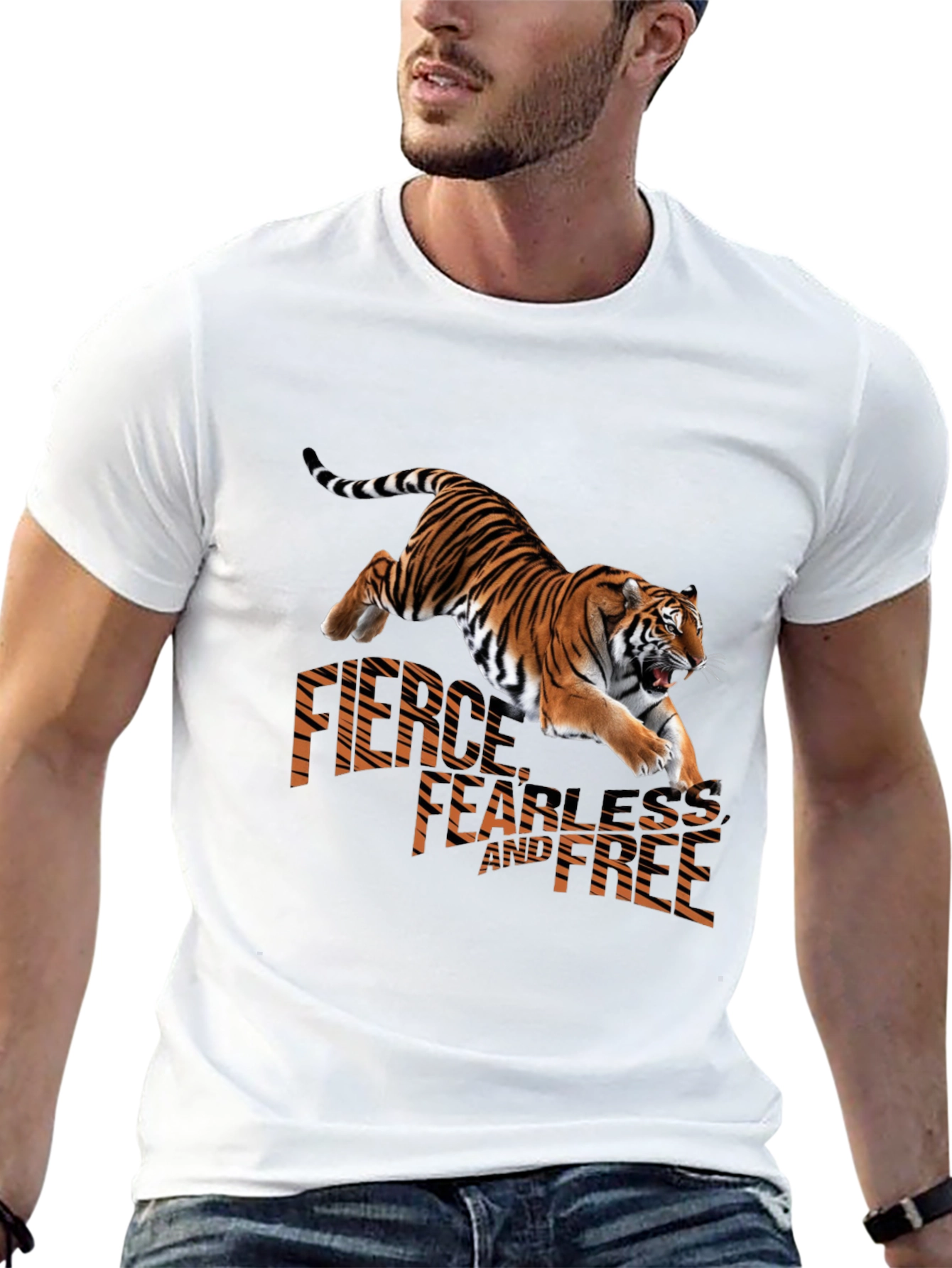 Fierce Tiger Graphic Tee - Bold Streetwear Style