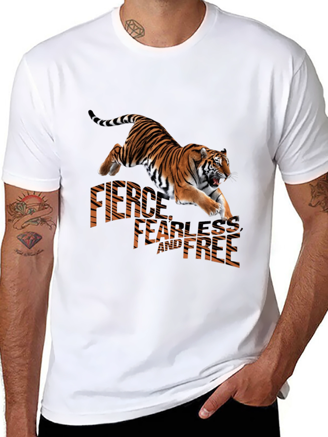 Fierce Tiger Graphic Tee - Bold Streetwear Style