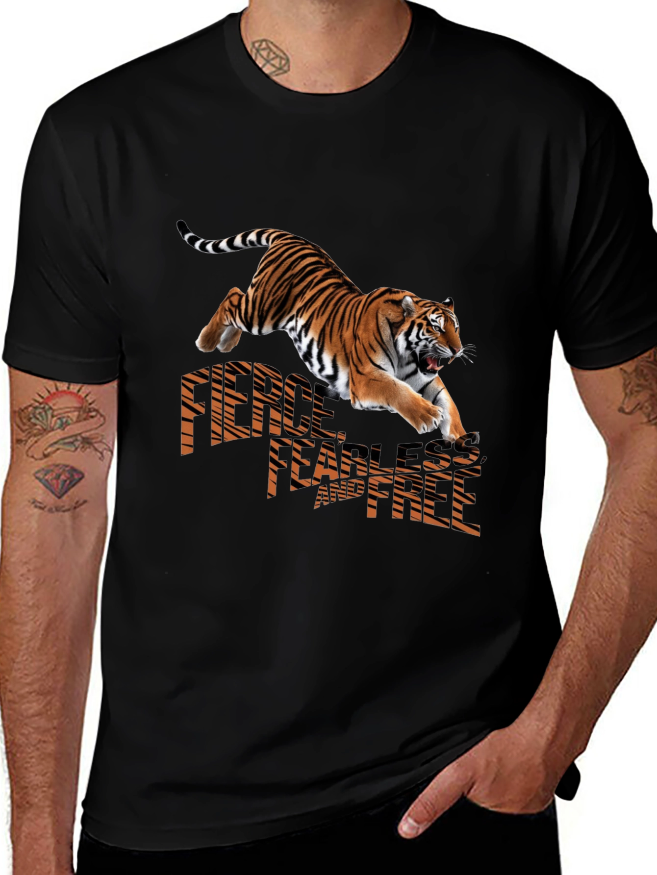 Fierce Tiger Graphic Tee - Bold Streetwear Style